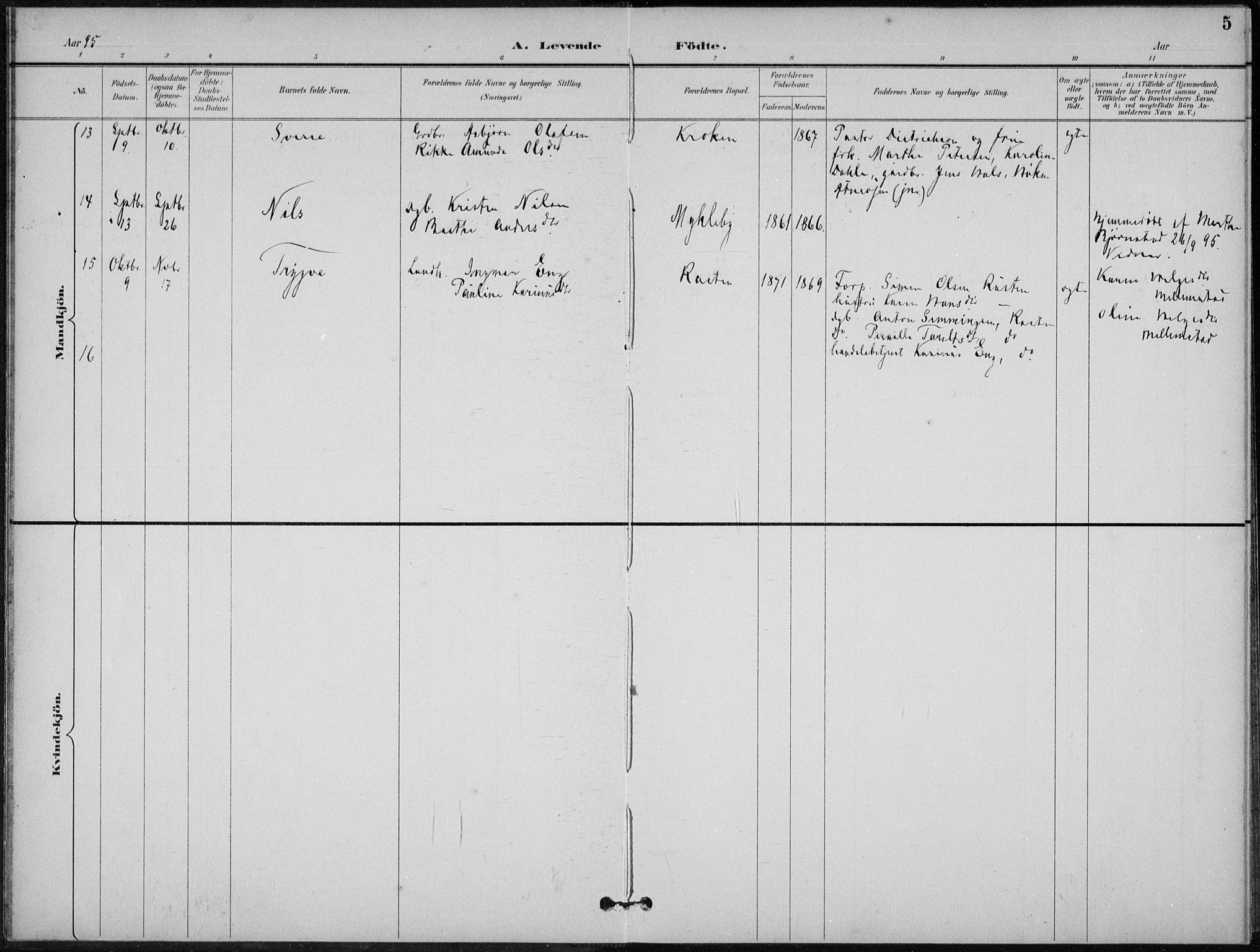 Stor-Elvdal prestekontor, SAH/PREST-052/H/Ha/Hab/L0004: Parish register (copy) no. 4, 1895-1938, p. 5