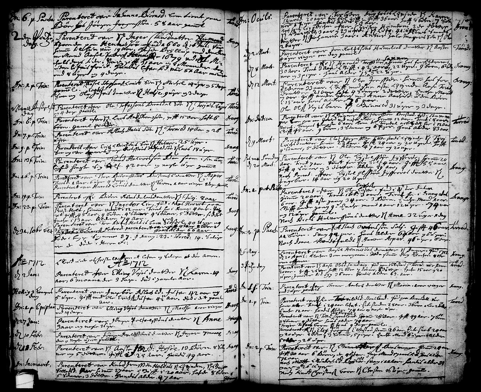 Drangedal kirkebøker, SAKO/A-258/F/Fa/L0001: Parish register (official) no. 1, 1697-1767, p. 71