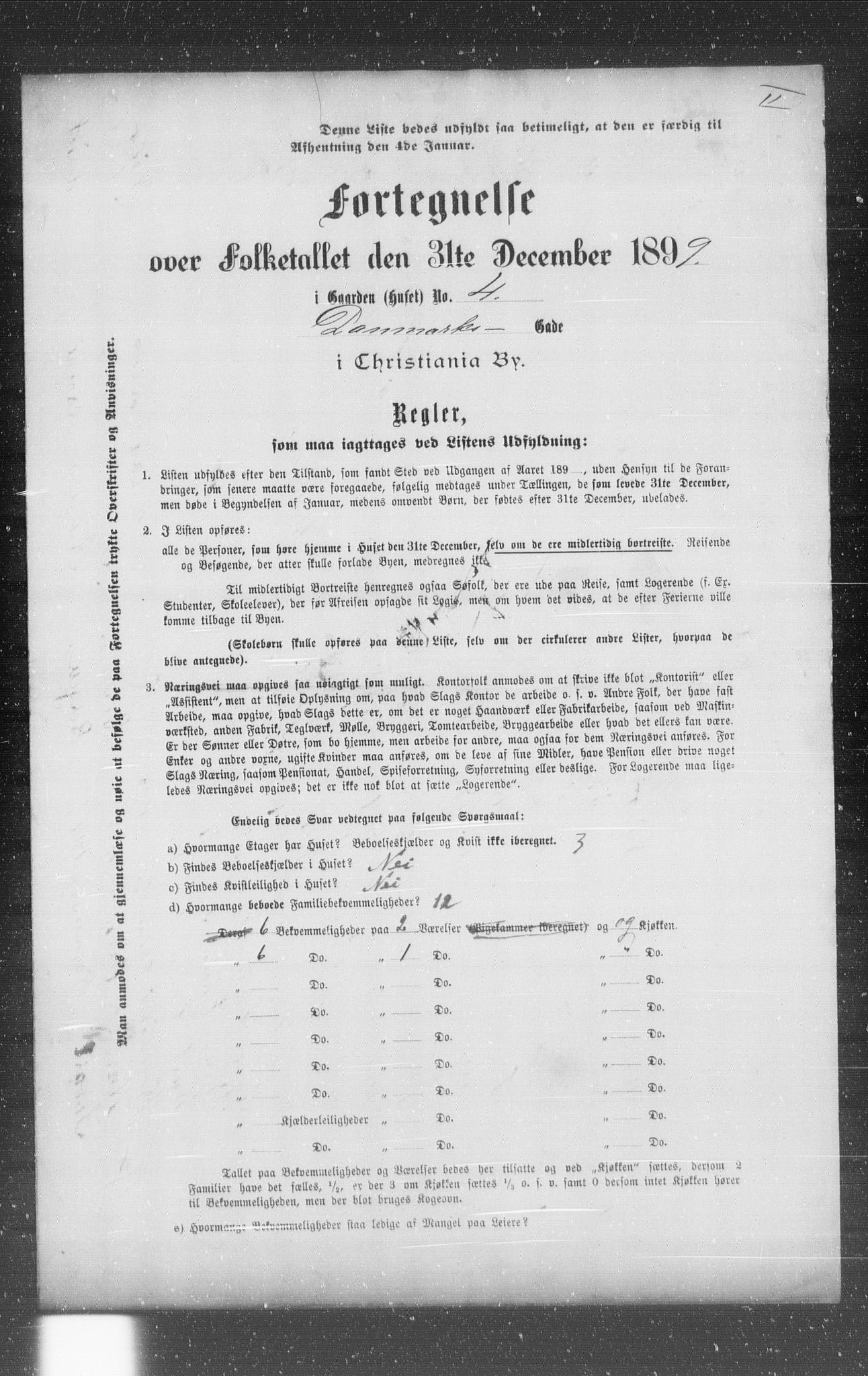 OBA, Municipal Census 1899 for Kristiania, 1899, p. 1904