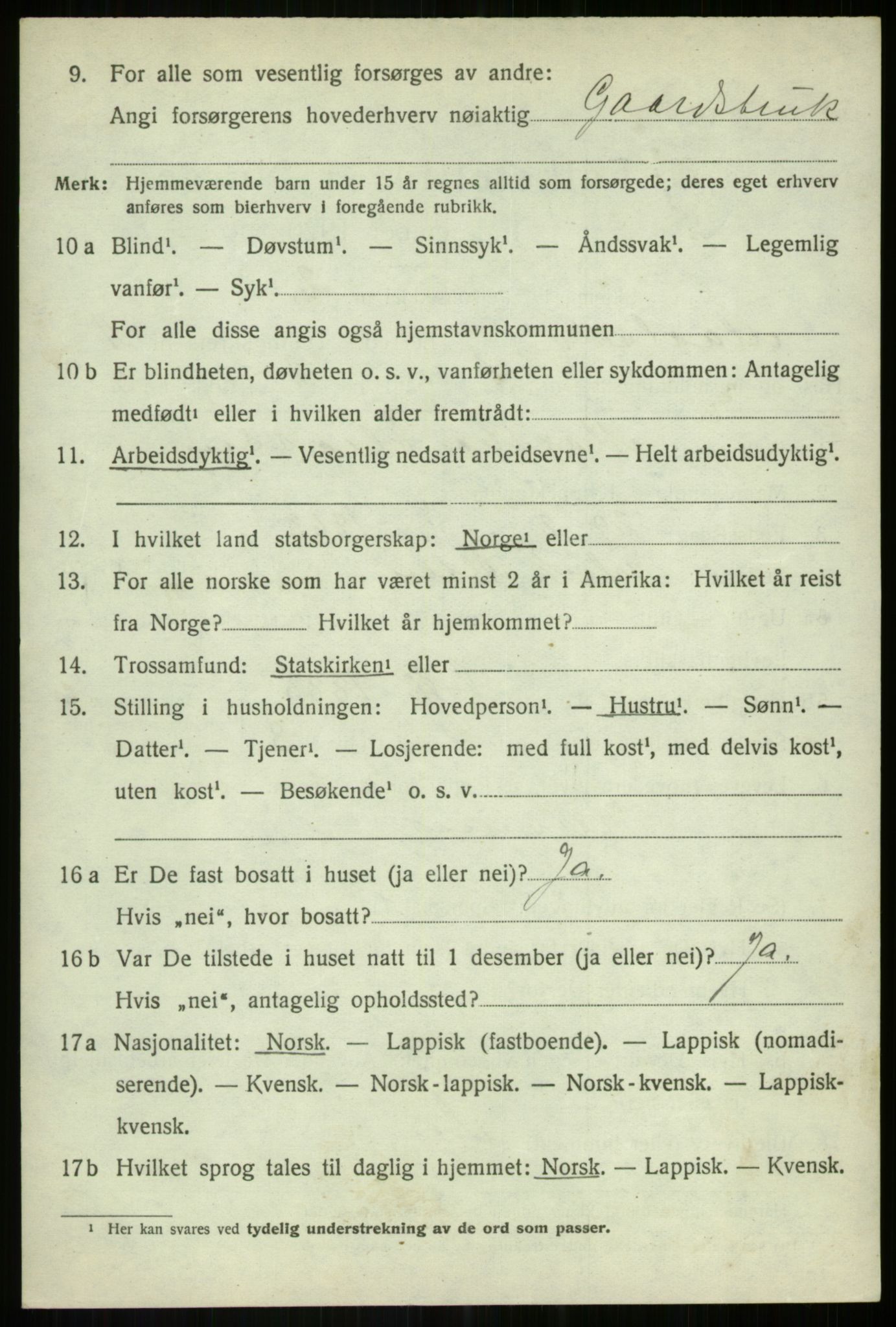 SATØ, 1920 census for Målselv, 1920, p. 1388