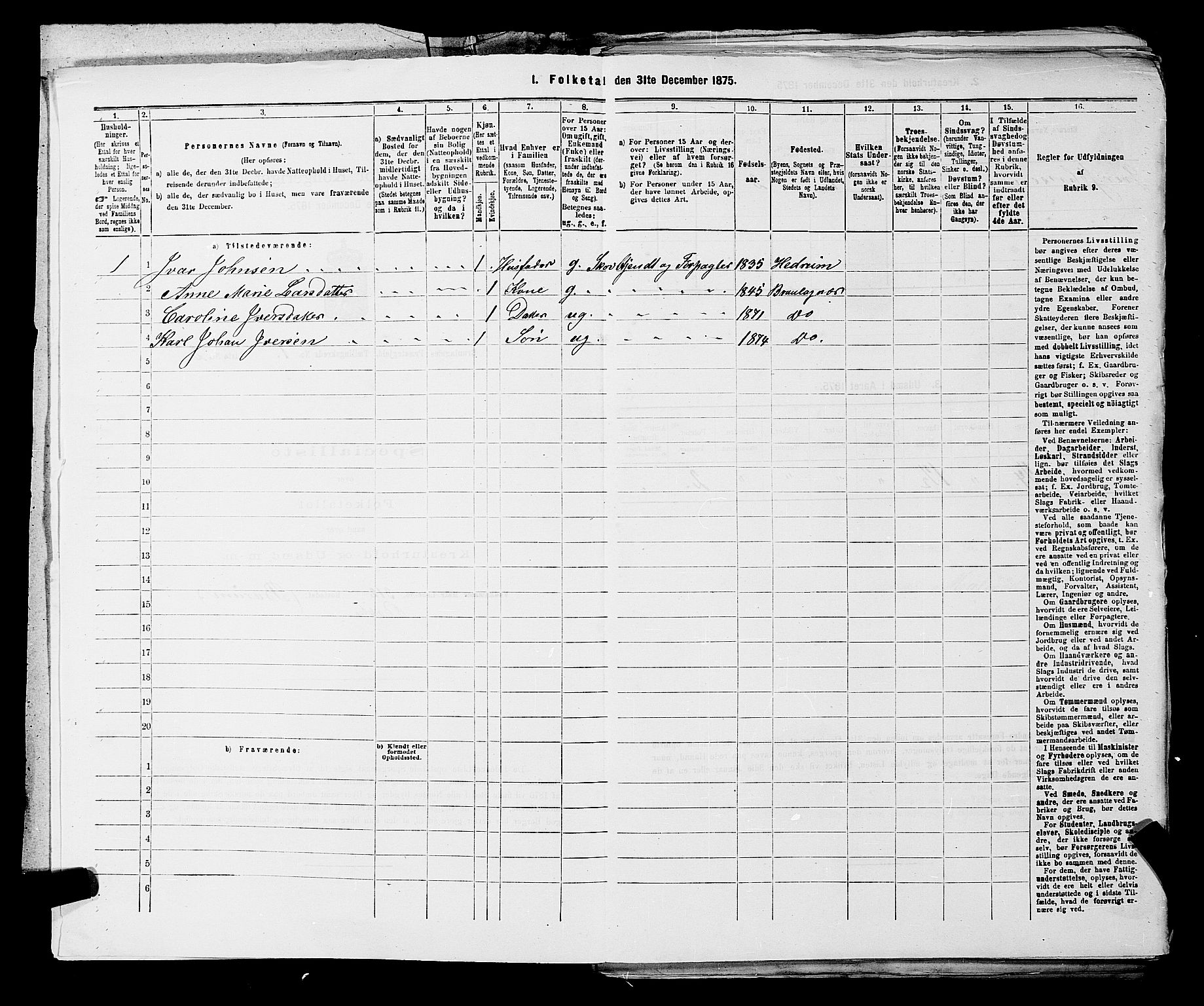 SAKO, 1875 census for 0726P Brunlanes, 1875, p. 66