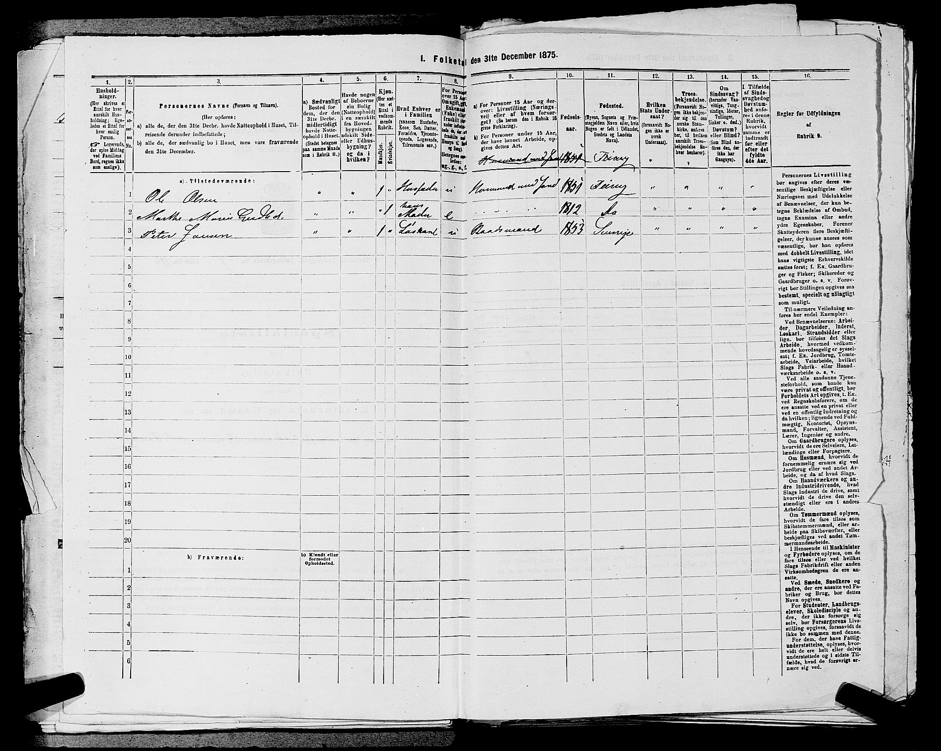 RA, 1875 census for 0239P Hurdal, 1875, p. 1079