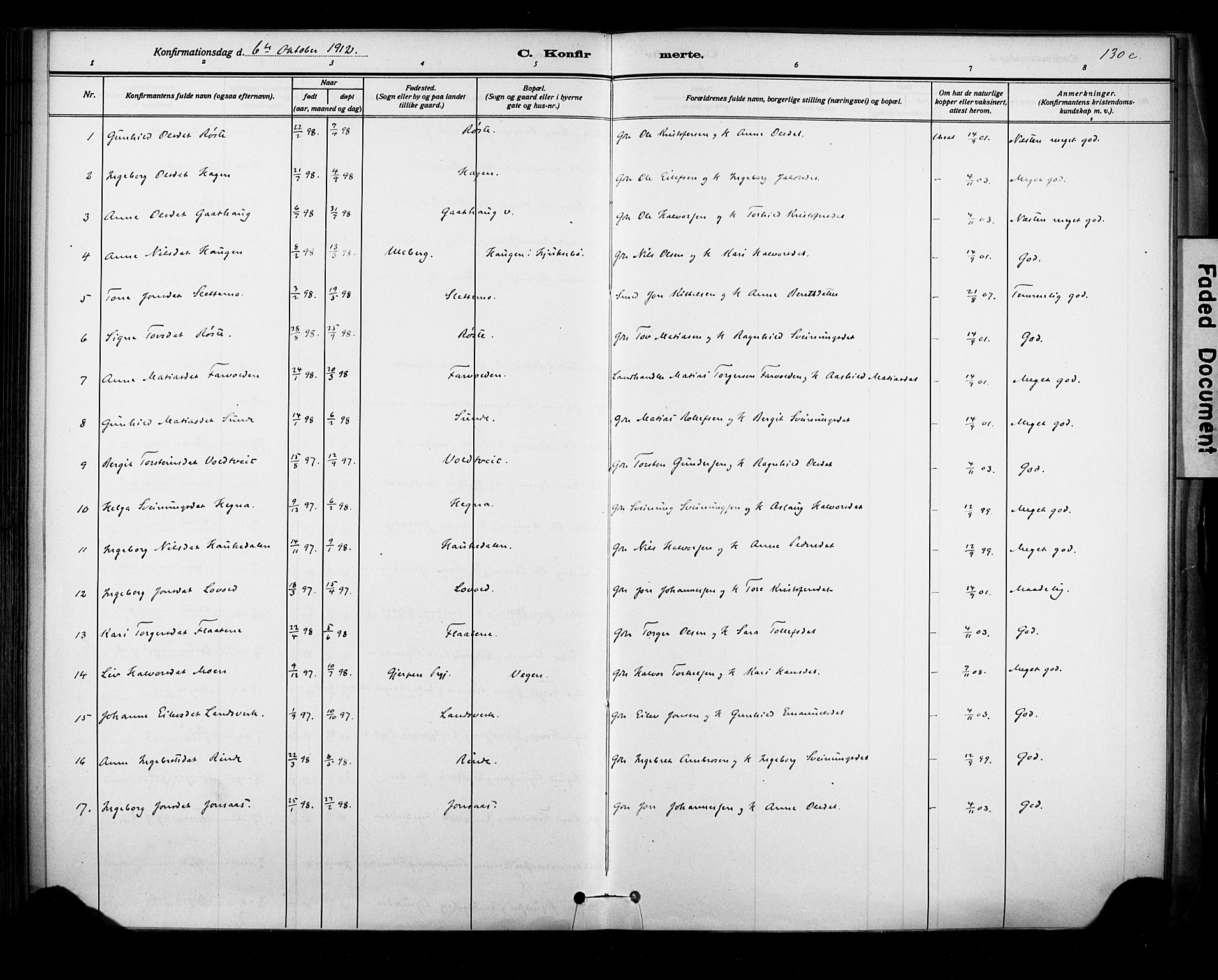 Sauherad kirkebøker, SAKO/A-298/F/Fa/L0009: Parish register (official) no. I 9, 1887-1912, p. 130
