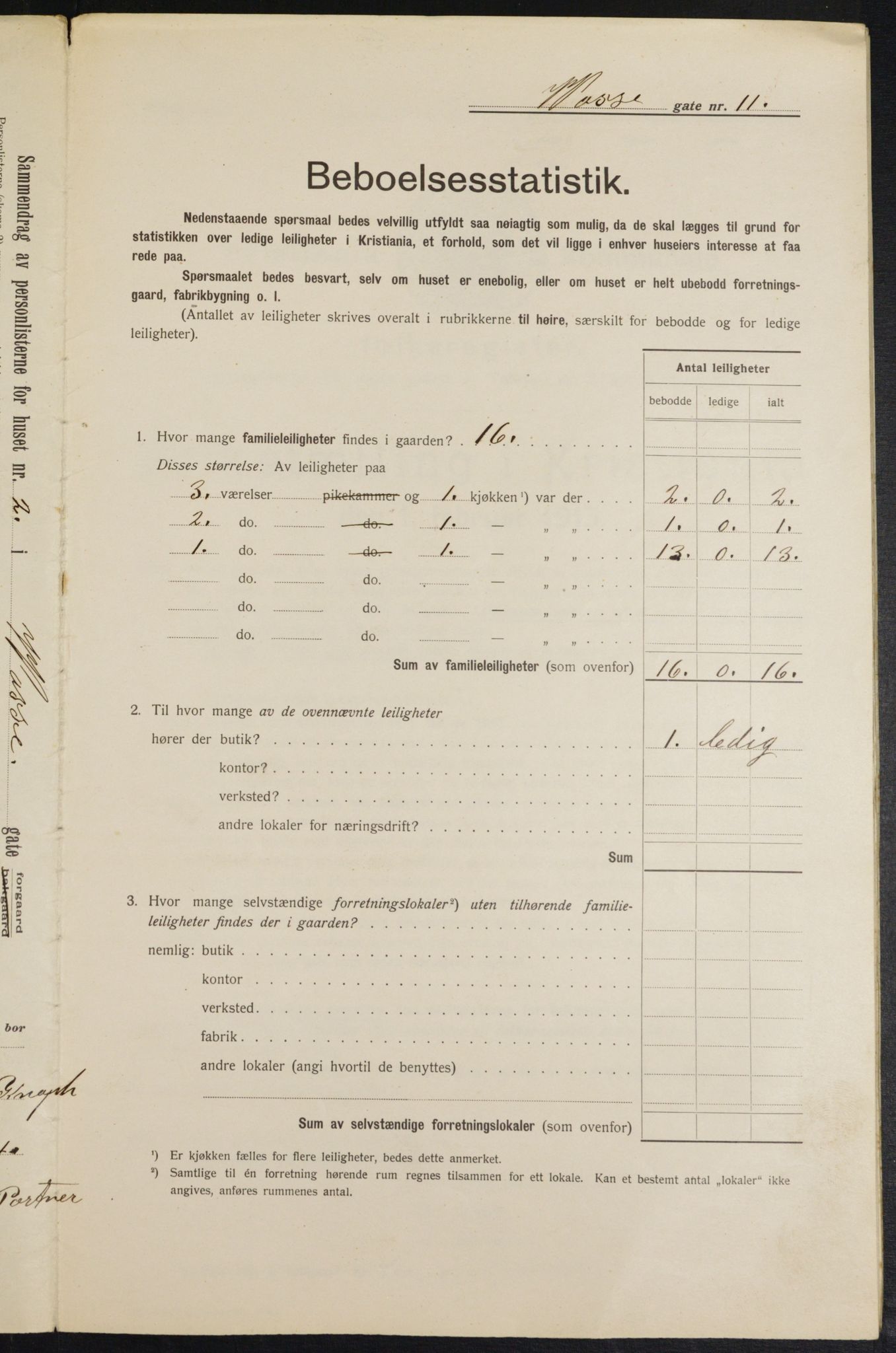 OBA, Municipal Census 1913 for Kristiania, 1913, p. 125327