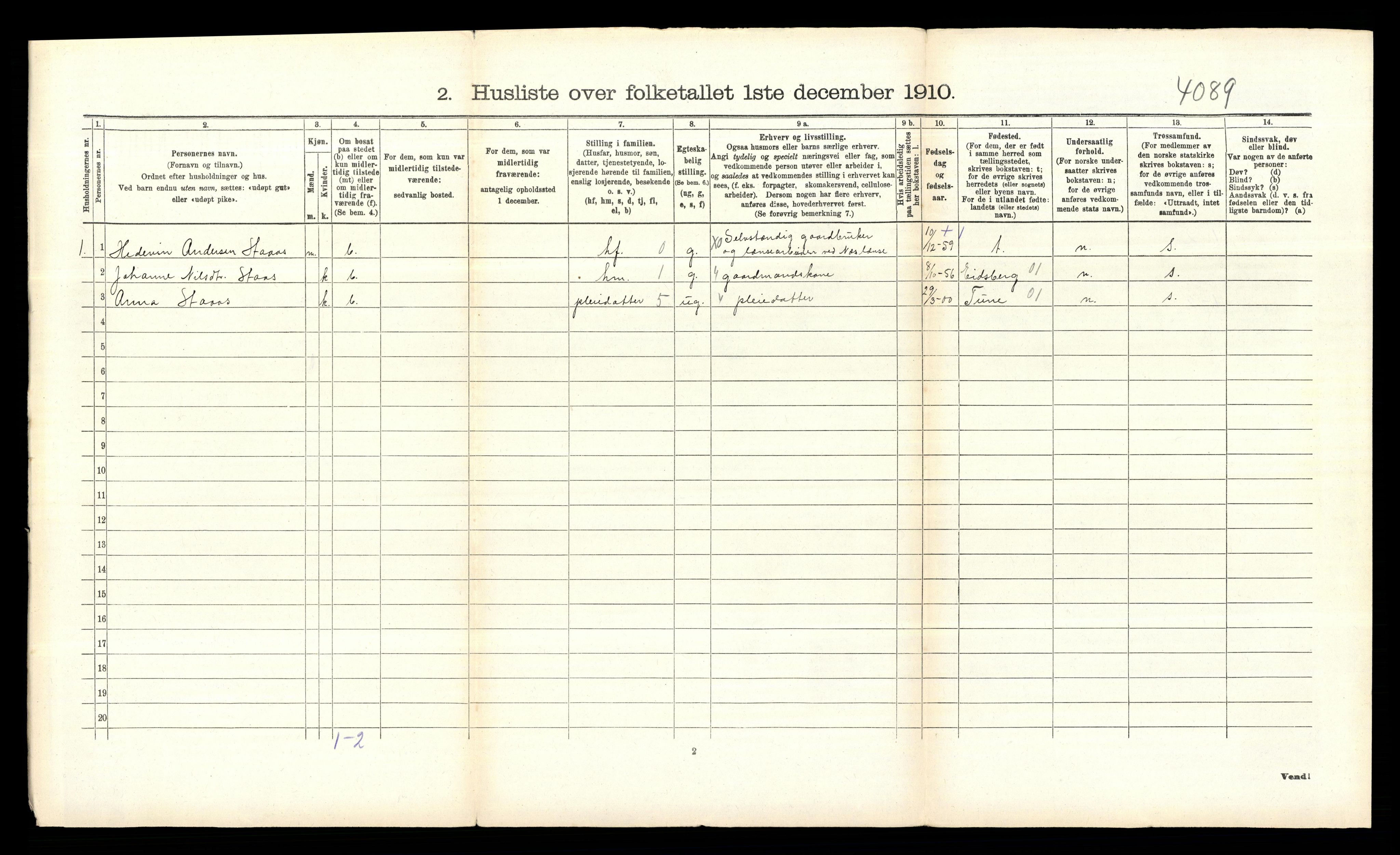 RA, 1910 census for Skiptvet, 1910, p. 158