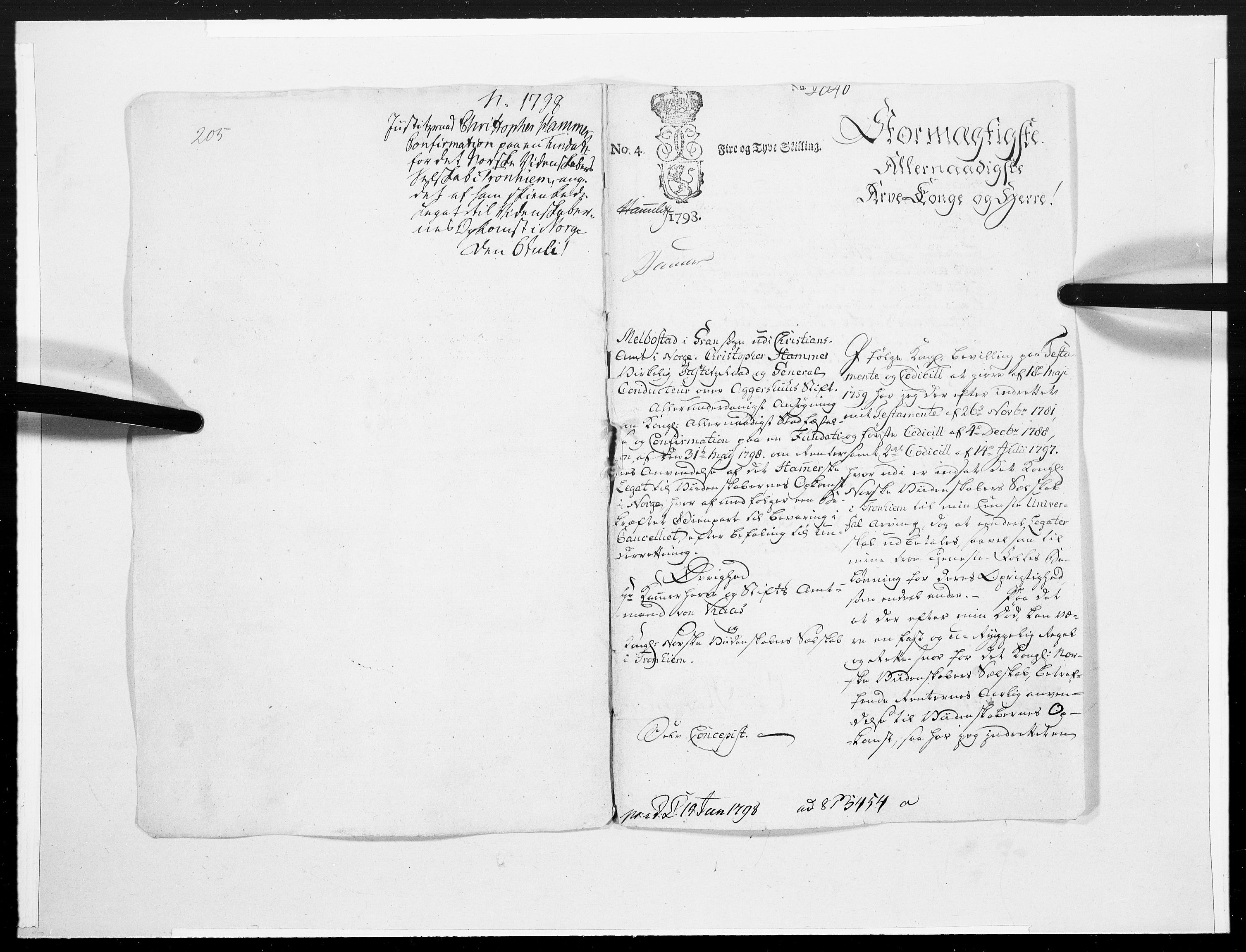 Danske Kanselli 1572-1799, AV/RA-EA-3023/F/Fc/Fcc/Fcca/L0314: Norske innlegg 1572-1799, 1798, p. 3