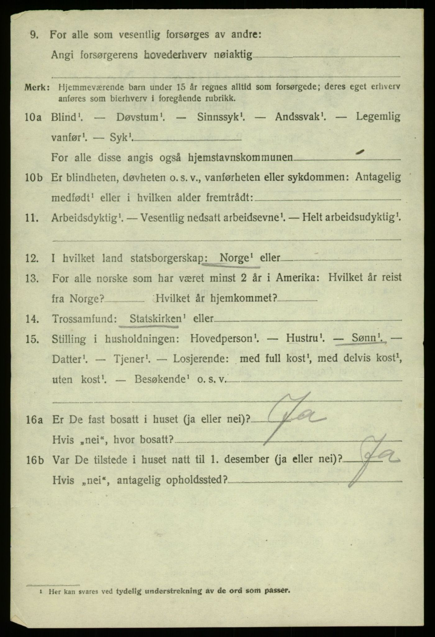 SAB, 1920 census for Fjell, 1920, p. 6401