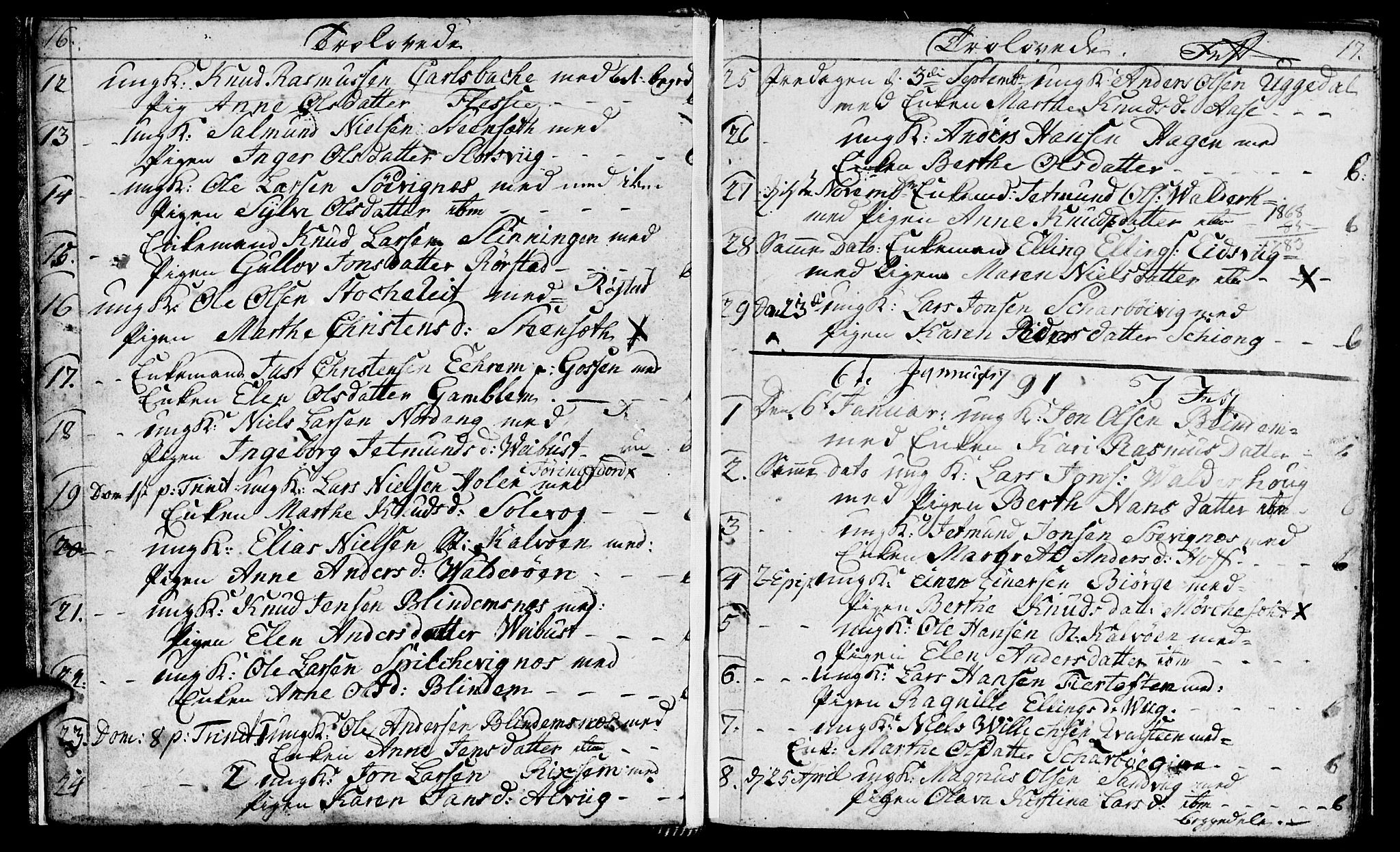 Ministerialprotokoller, klokkerbøker og fødselsregistre - Møre og Romsdal, AV/SAT-A-1454/528/L0421: Parish register (copy) no. 528C02, 1785-1800, p. 16-17