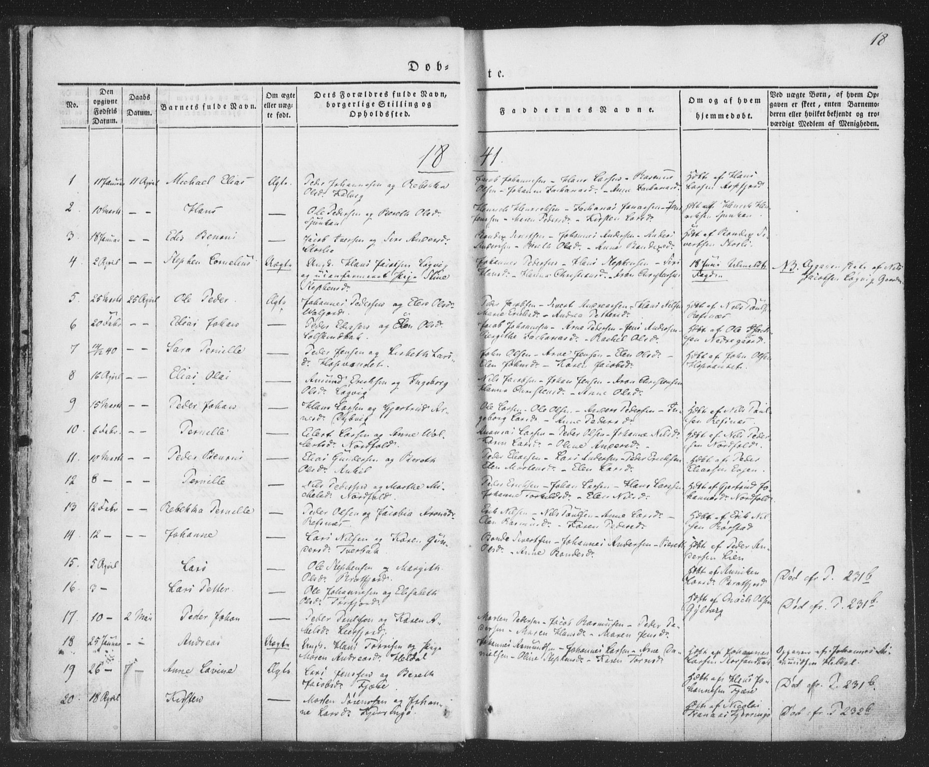 Ministerialprotokoller, klokkerbøker og fødselsregistre - Nordland, AV/SAT-A-1459/853/L0769: Parish register (official) no. 853A08, 1836-1856, p. 18