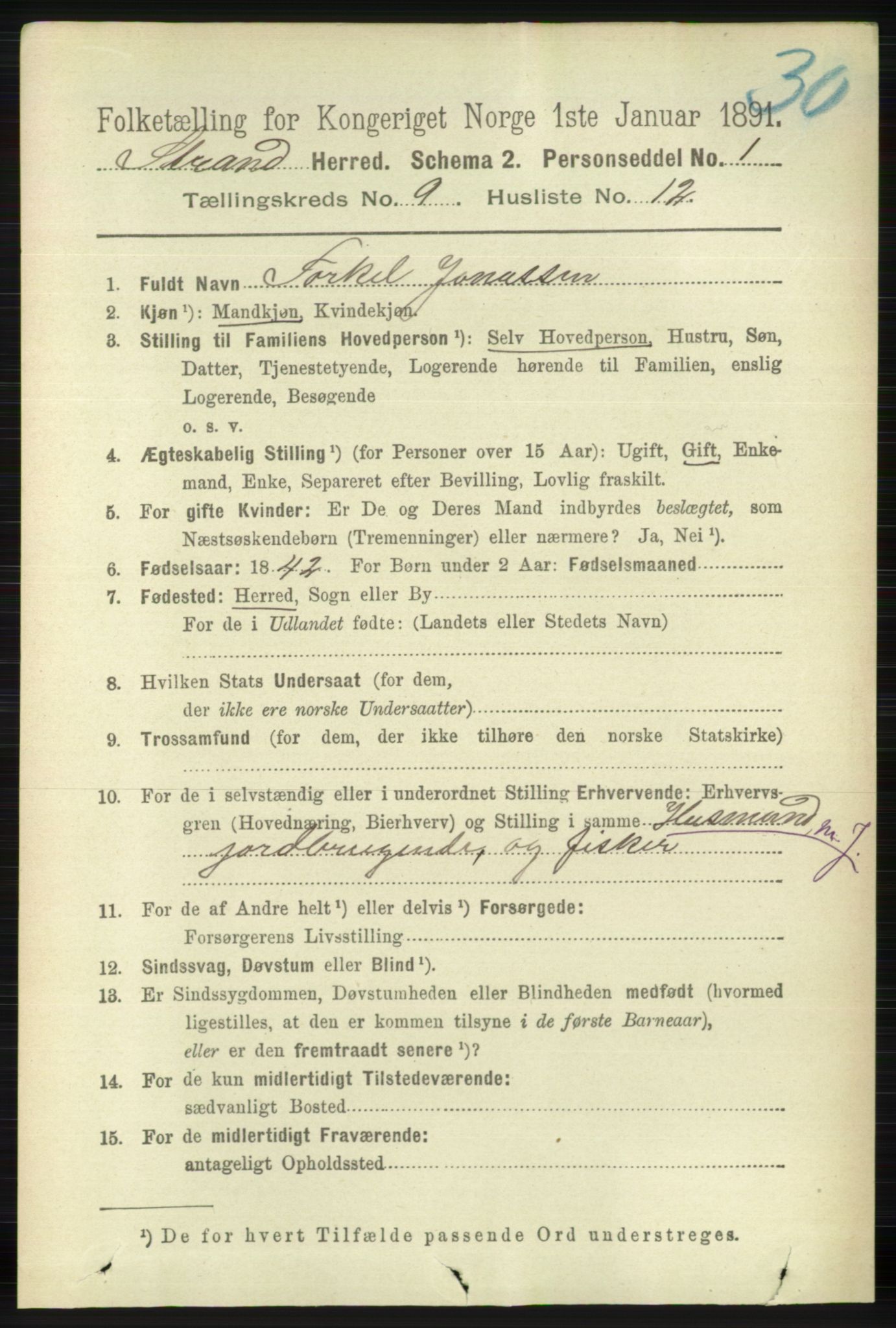 RA, 1891 census for 1130 Strand, 1891, p. 2700