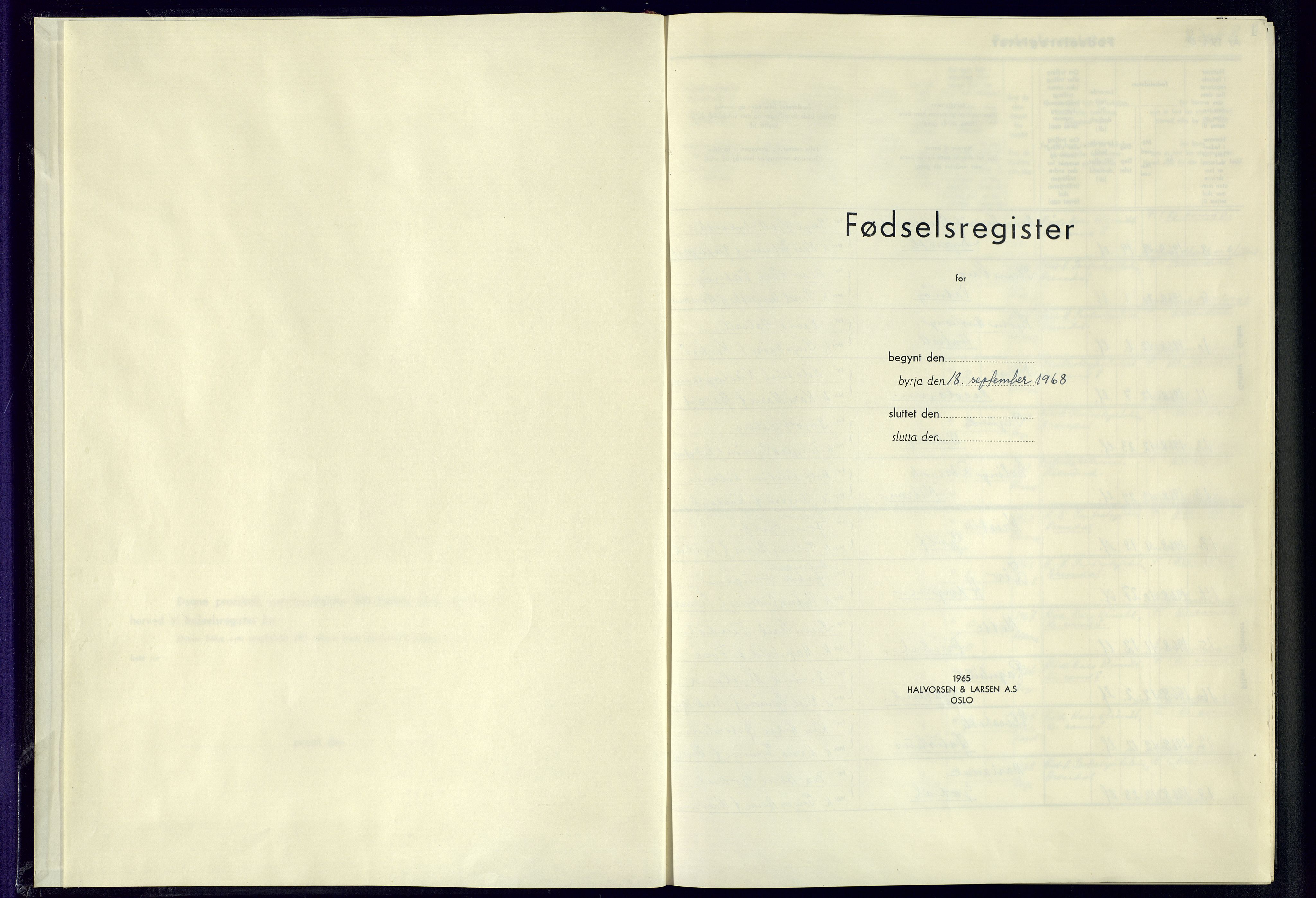 Evje sokneprestkontor, AV/SAK-1111-0008/J/Jc/L0005: Birth register no. 5, 1968-1982