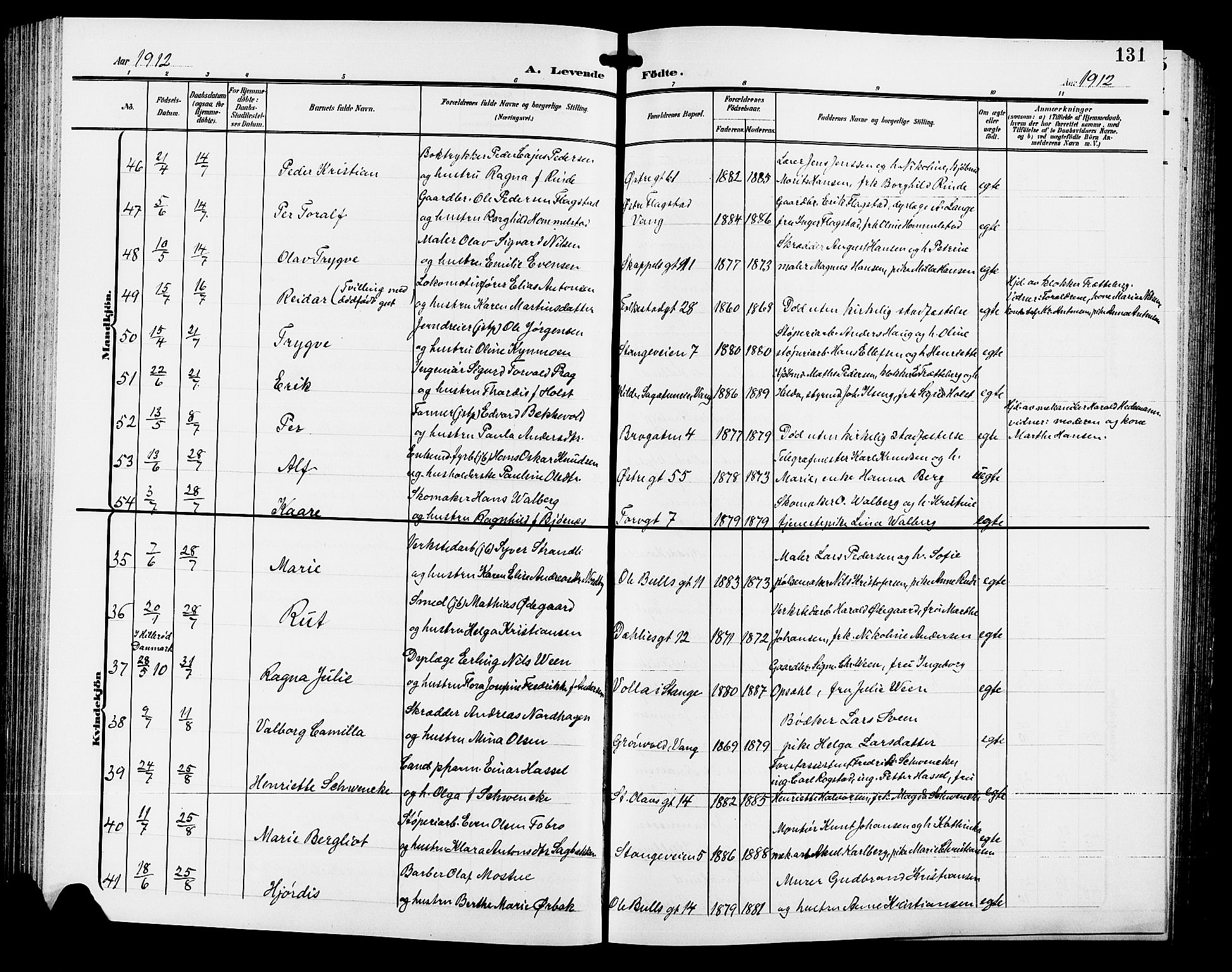 Hamar prestekontor, SAH/DOMPH-002/H/Ha/Hab/L0001: Parish register (copy) no. 1, 1899-1914, p. 131