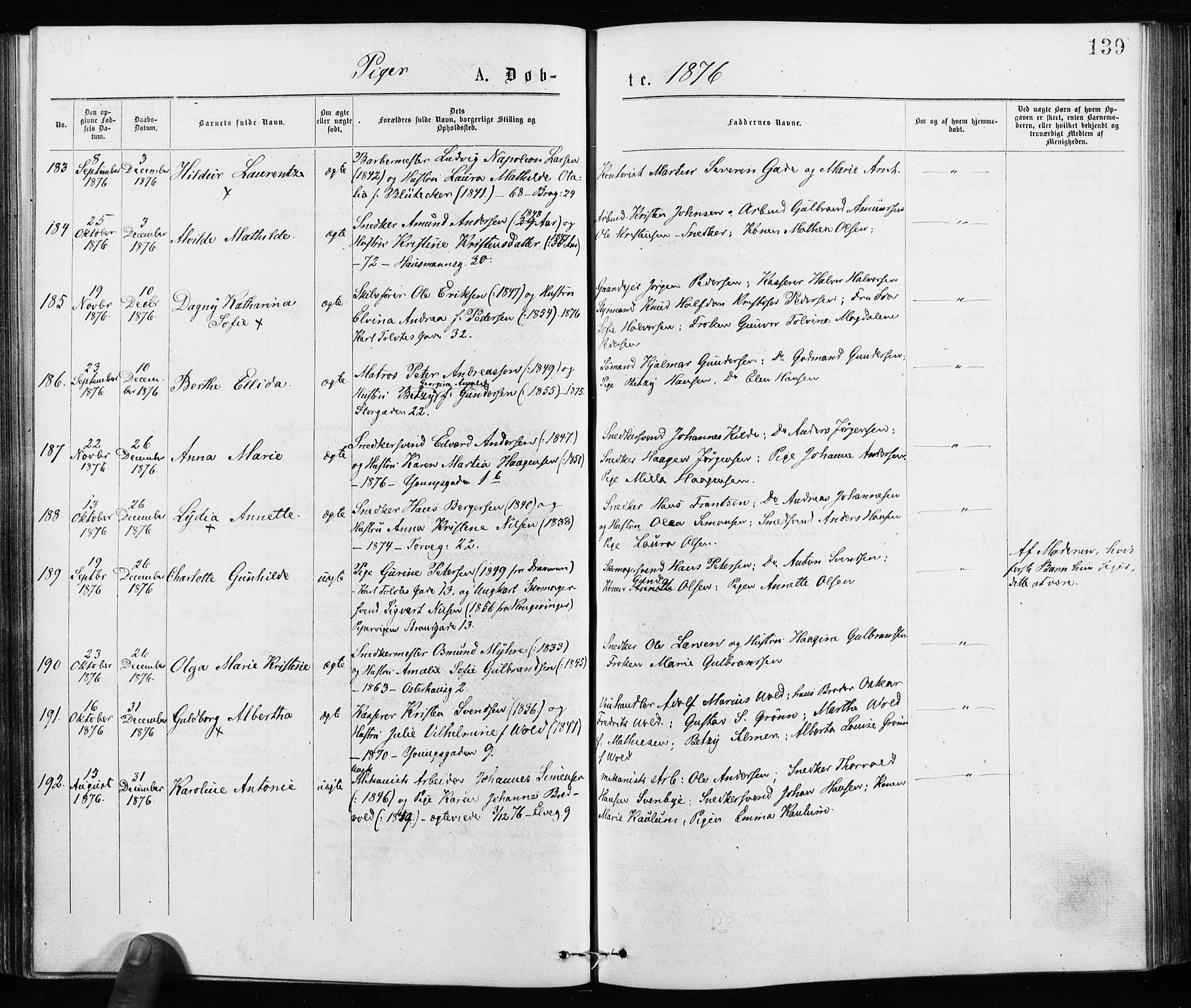 Jakob prestekontor Kirkebøker, SAO/A-10850/F/Fa/L0001: Parish register (official) no. 1, 1875-1924, p. 139