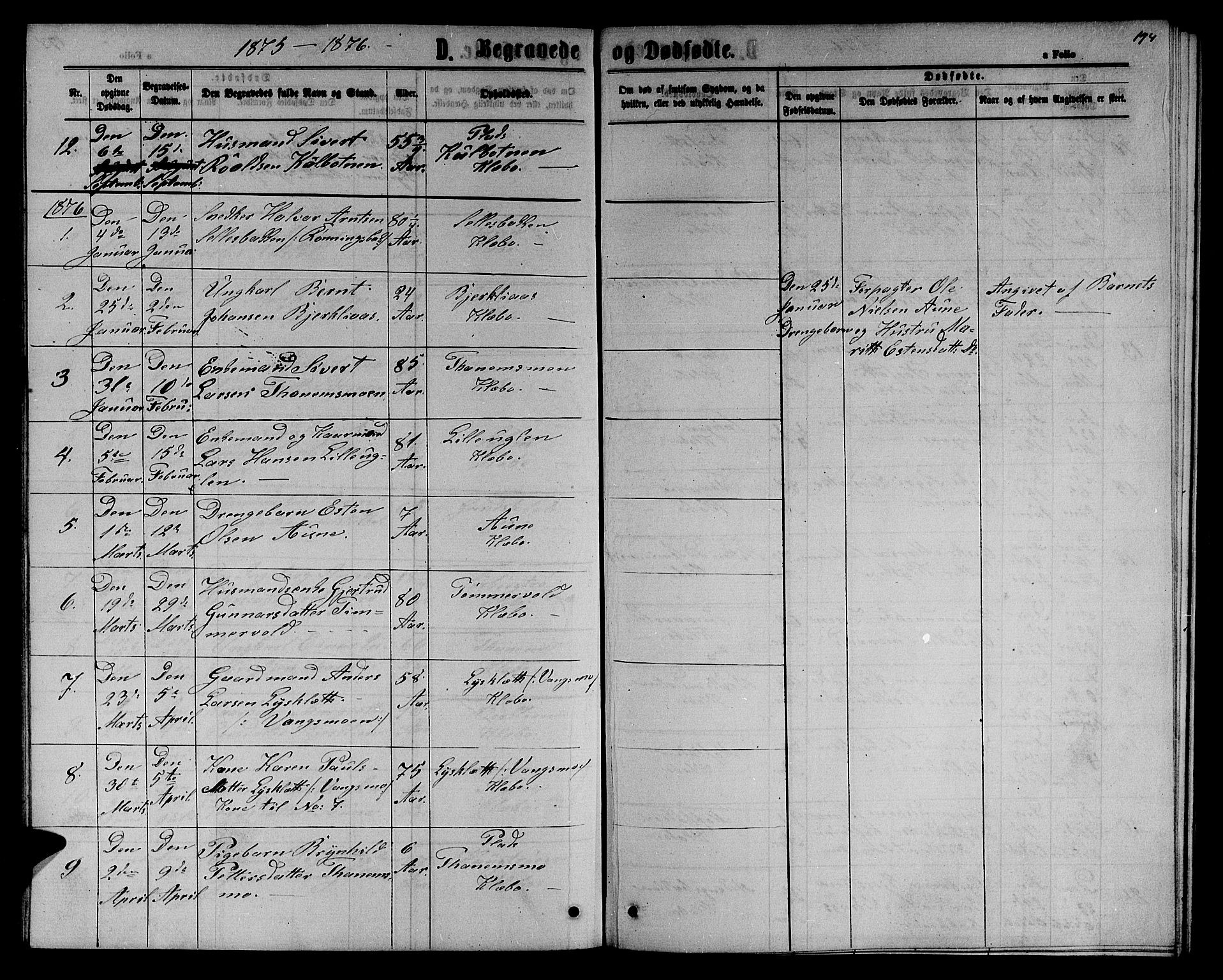 Ministerialprotokoller, klokkerbøker og fødselsregistre - Sør-Trøndelag, SAT/A-1456/618/L0451: Parish register (copy) no. 618C02, 1865-1883, p. 174