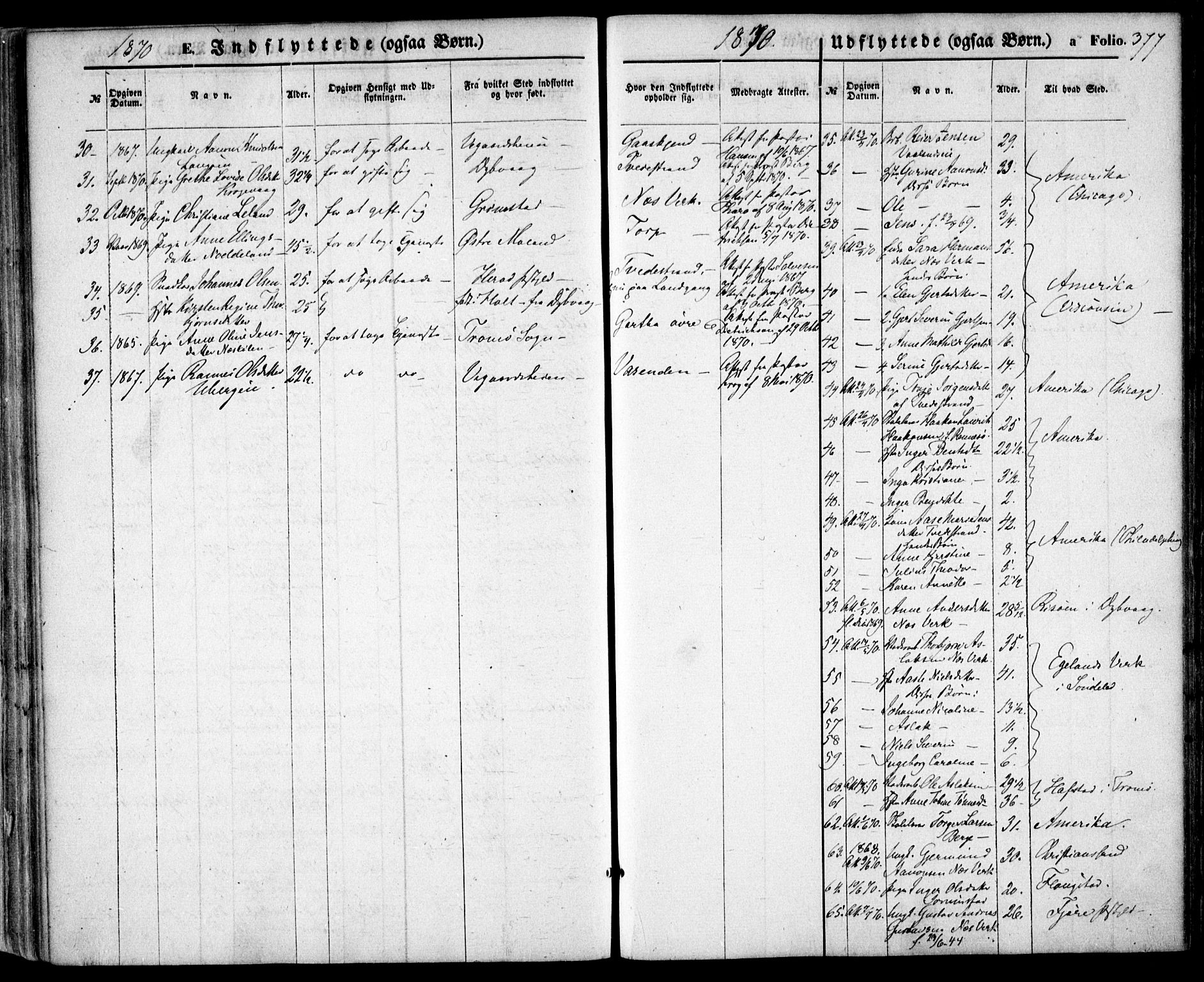 Holt sokneprestkontor, AV/SAK-1111-0021/F/Fa/L0009: Parish register (official) no. A 9, 1861-1871, p. 377