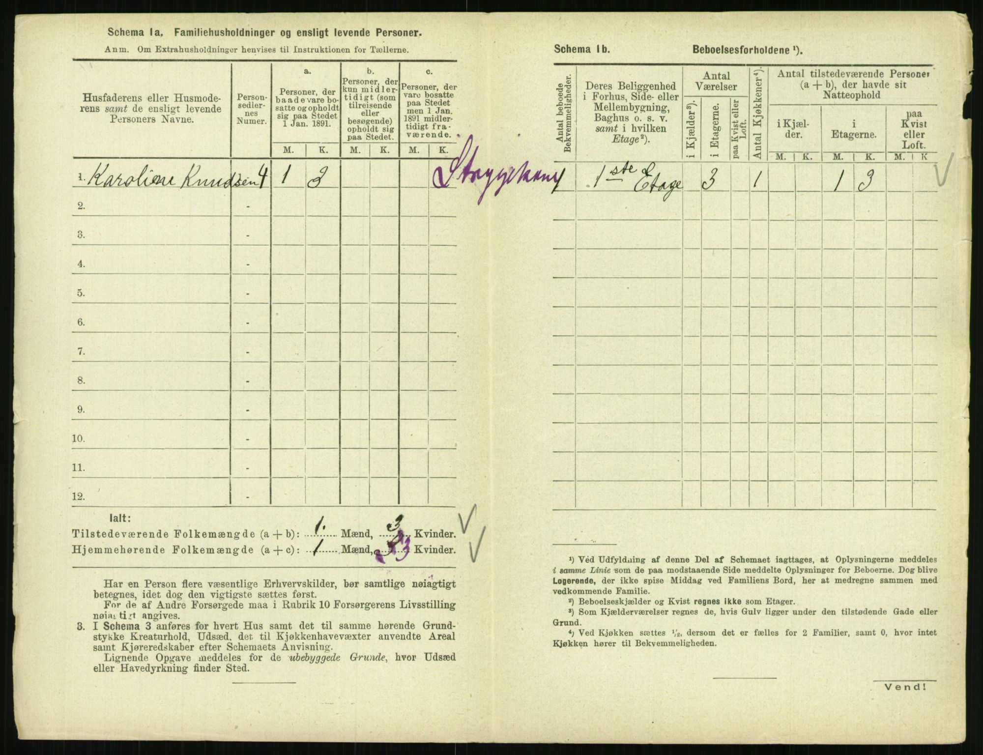 RA, 1891 census for 0801 Kragerø, 1891, p. 561