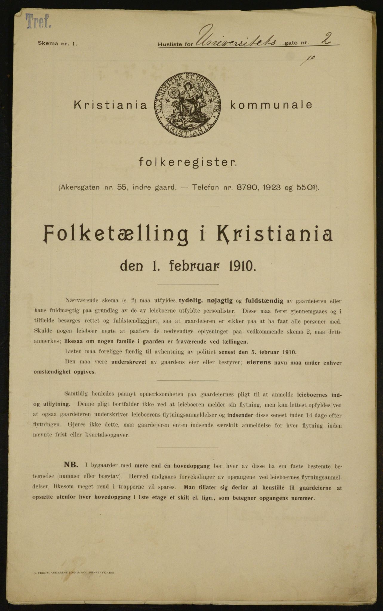 OBA, Municipal Census 1910 for Kristiania, 1910, p. 113668
