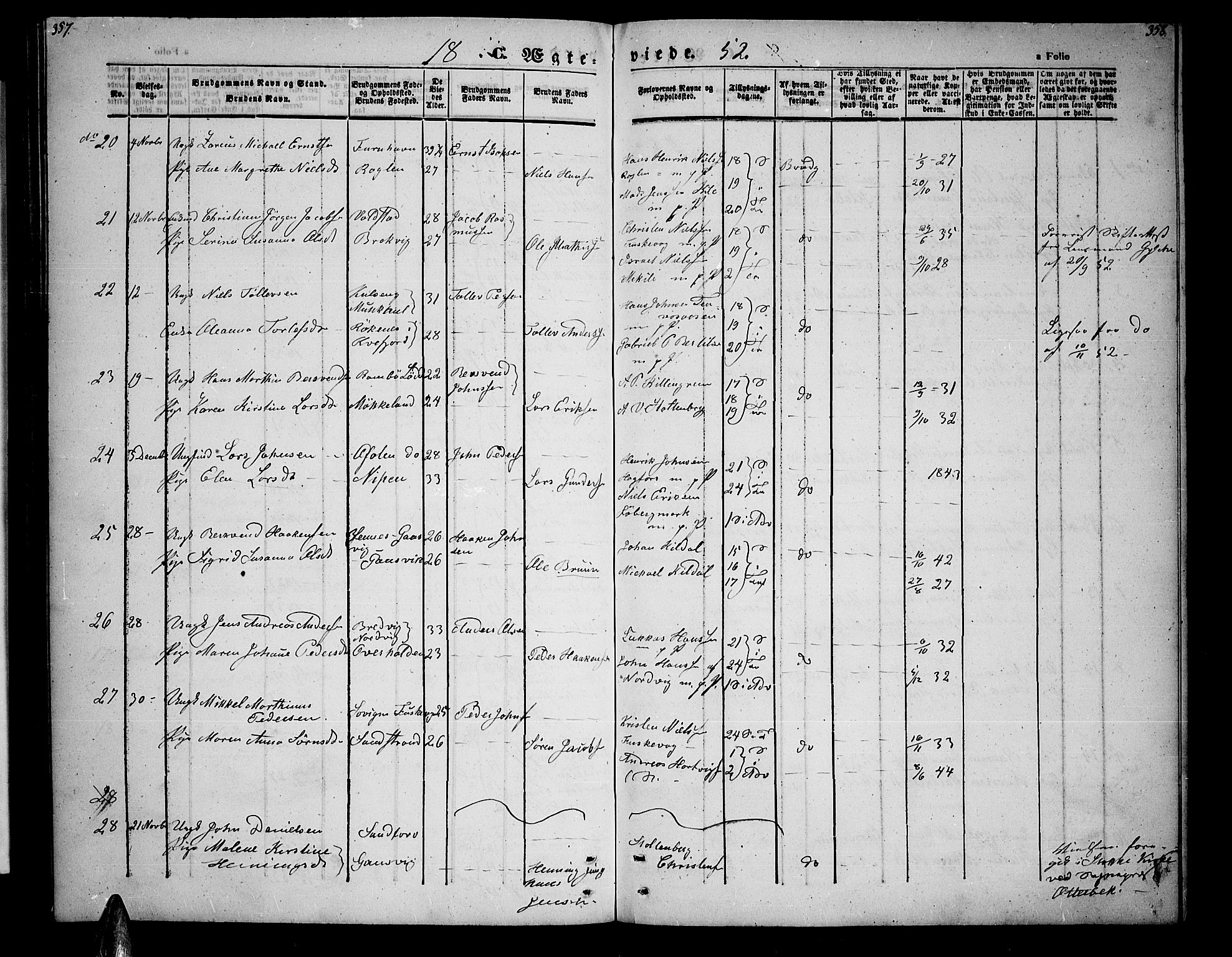 Trondenes sokneprestkontor, SATØ/S-1319/H/Hb/L0006klokker: Parish register (copy) no. 6, 1845-1855, p. 356-357