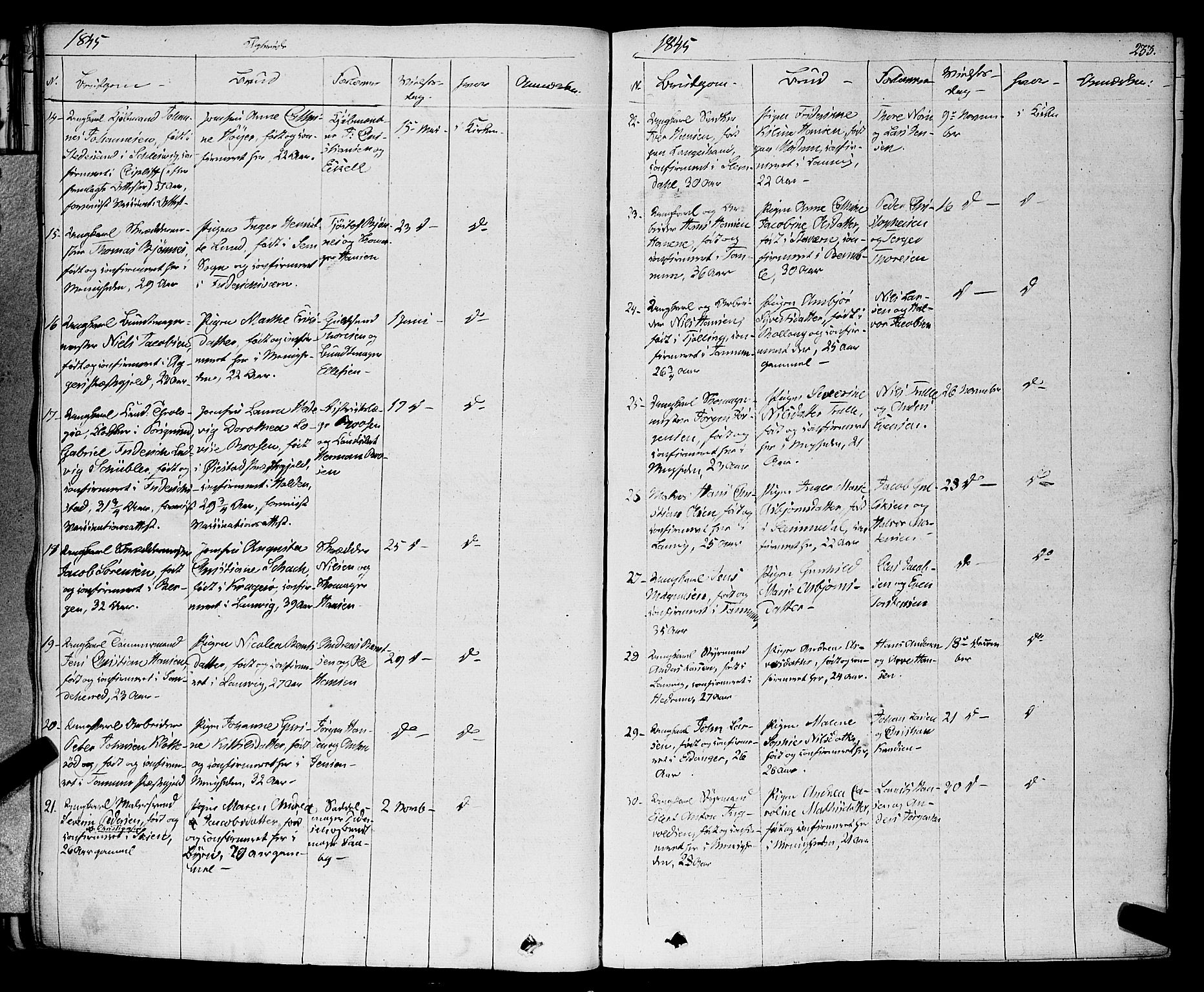 Larvik kirkebøker, SAKO/A-352/F/Fa/L0002: Parish register (official) no. I 2, 1825-1847, p. 233