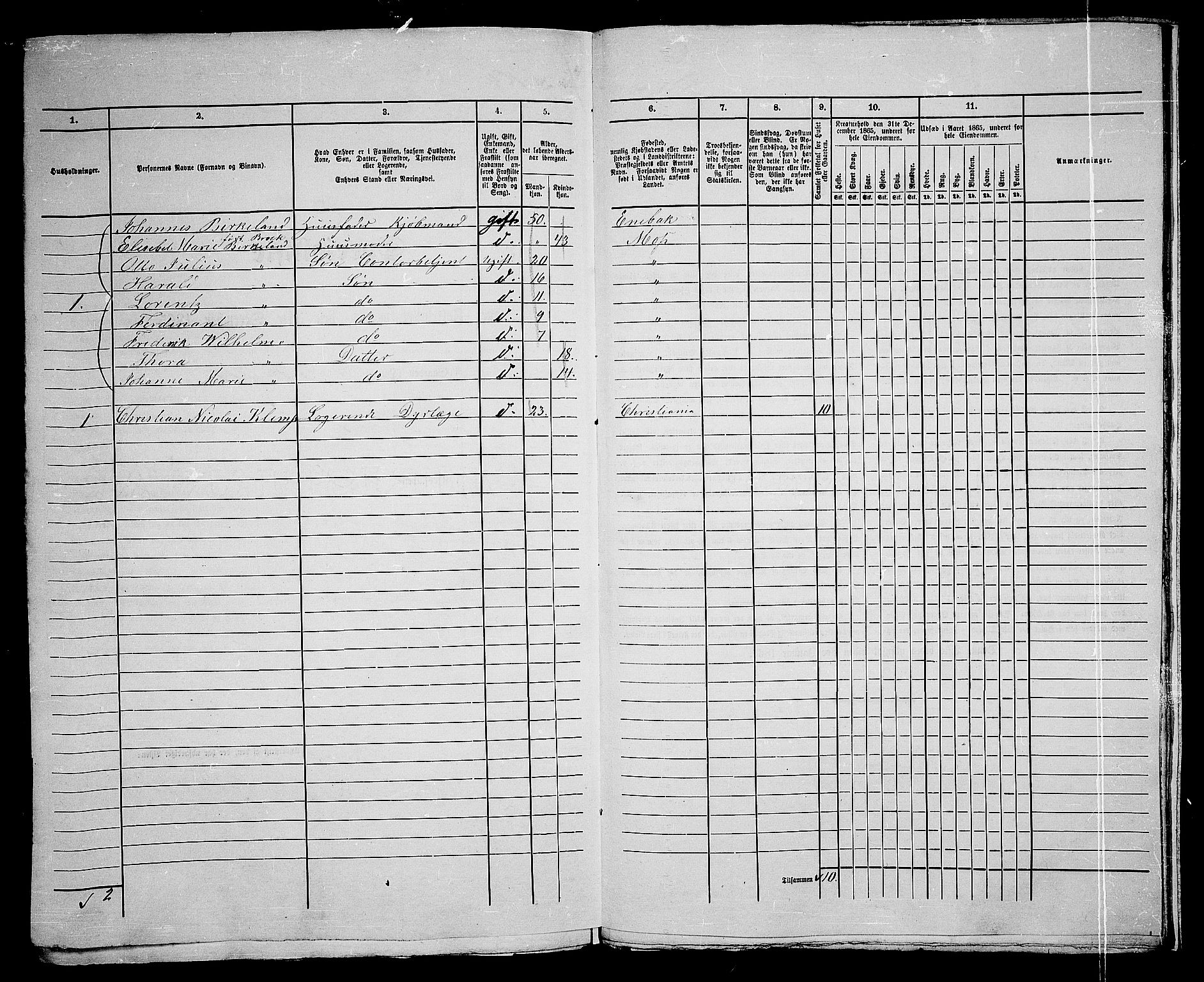 RA, 1865 census for Moss/Moss, 1865, p. 341