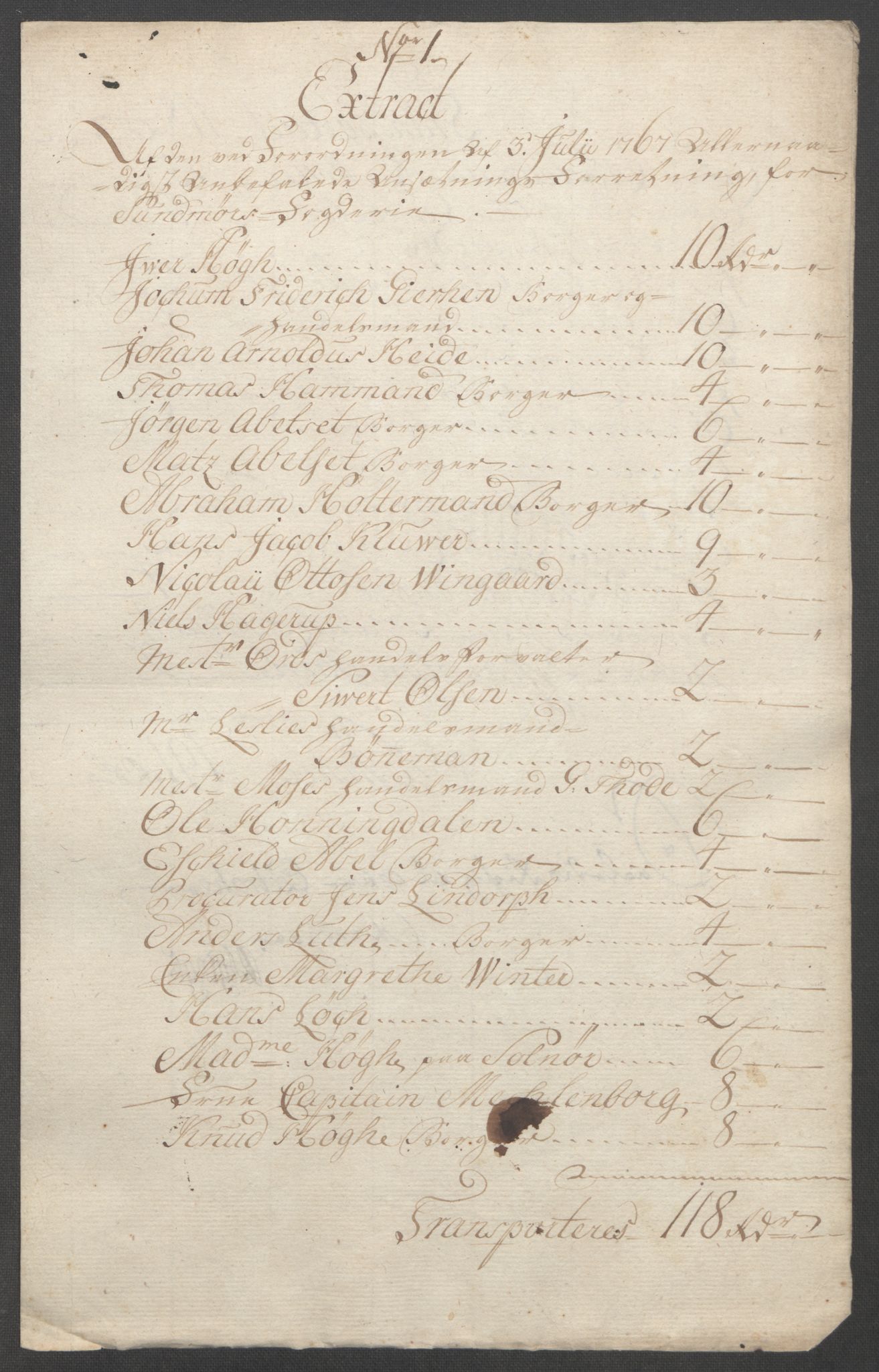 Rentekammeret inntil 1814, Reviderte regnskaper, Fogderegnskap, RA/EA-4092/R54/L3645: Ekstraskatten Sunnmøre, 1762-1772, p. 159