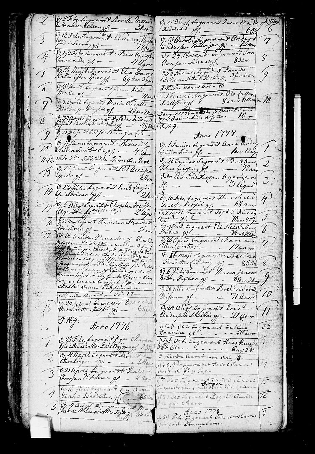 Hvaler prestekontor Kirkebøker, AV/SAO-A-2001/F/Fa/L0003: Parish register (official) no. I 3, 1758-1796, p. 102