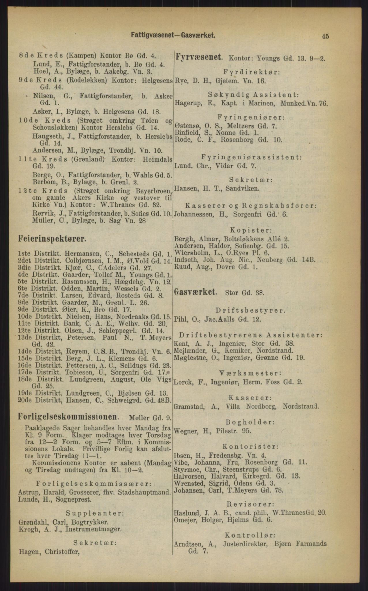 Kristiania/Oslo adressebok, PUBL/-, 1903, p. 45
