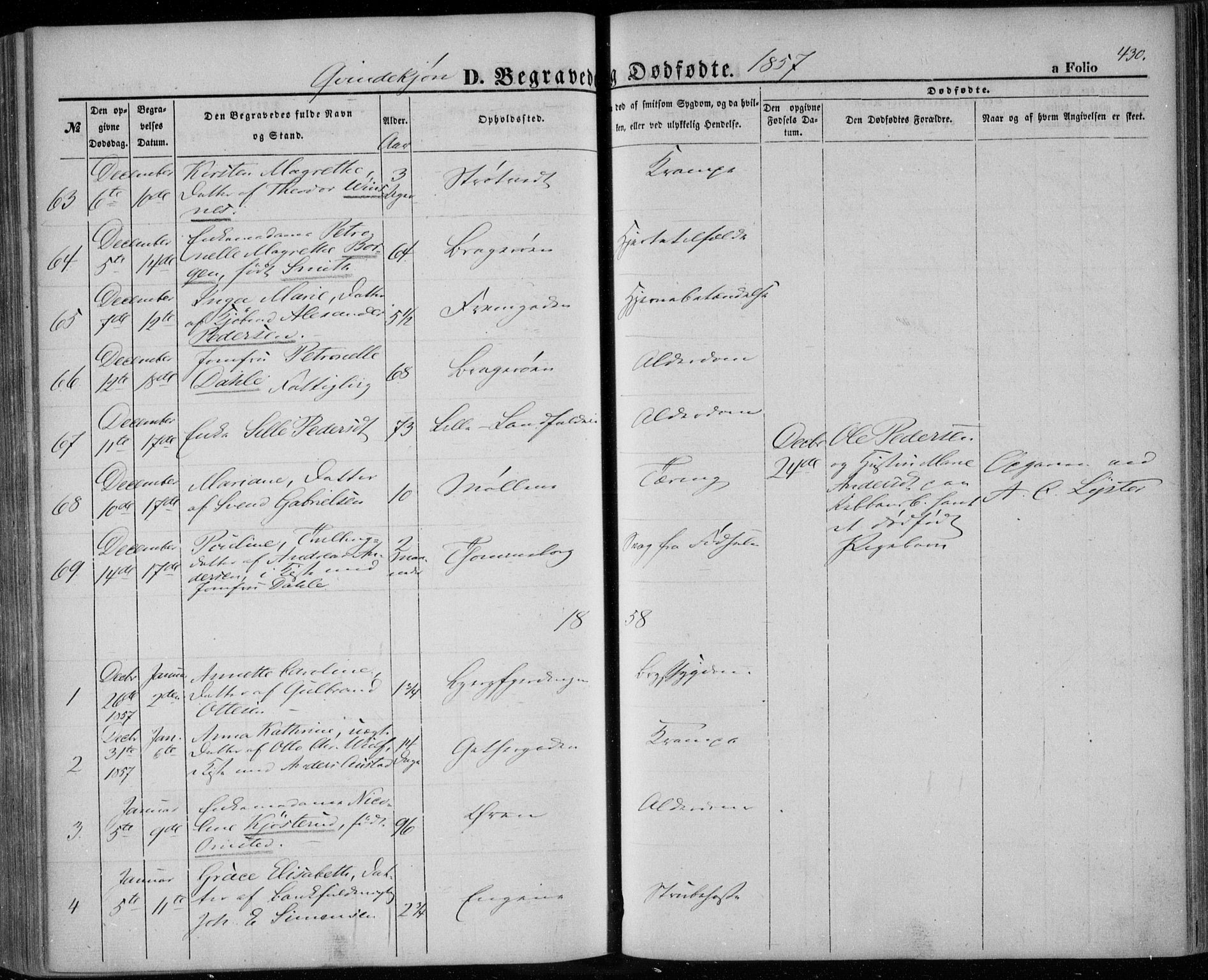 Bragernes kirkebøker, AV/SAKO-A-6/F/Fb/L0002: Parish register (official) no. II 2, 1848-1859, p. 430