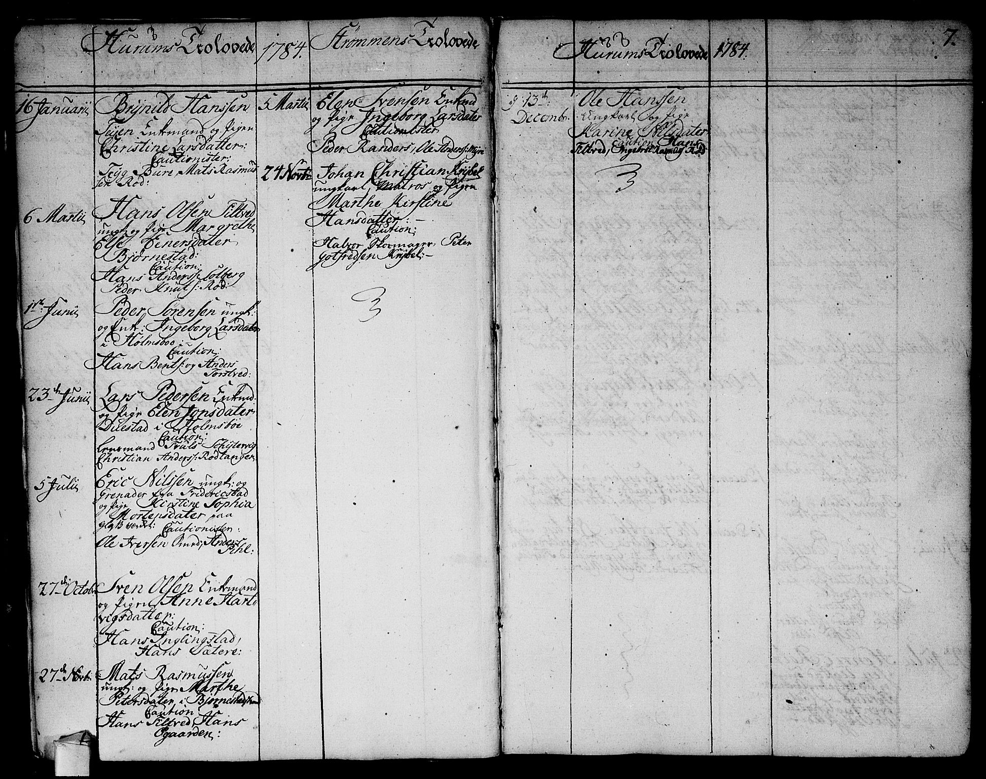 Hurum kirkebøker, AV/SAKO-A-229/F/Fa/L0007: Parish register (official) no. 7, 1771-1810, p. 7