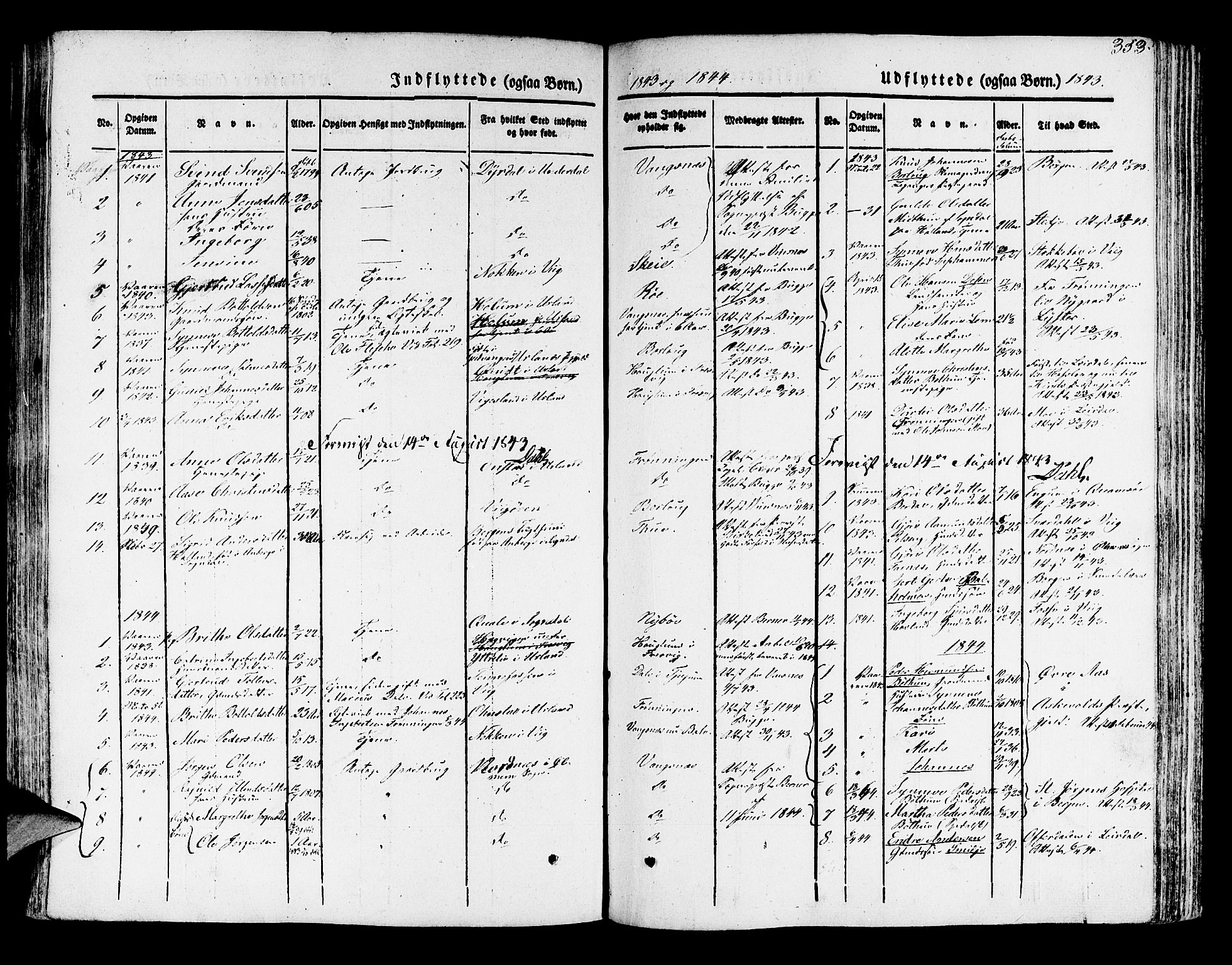 Leikanger sokneprestembete, SAB/A-81001: Parish register (official) no. A 7, 1838-1851, p. 353