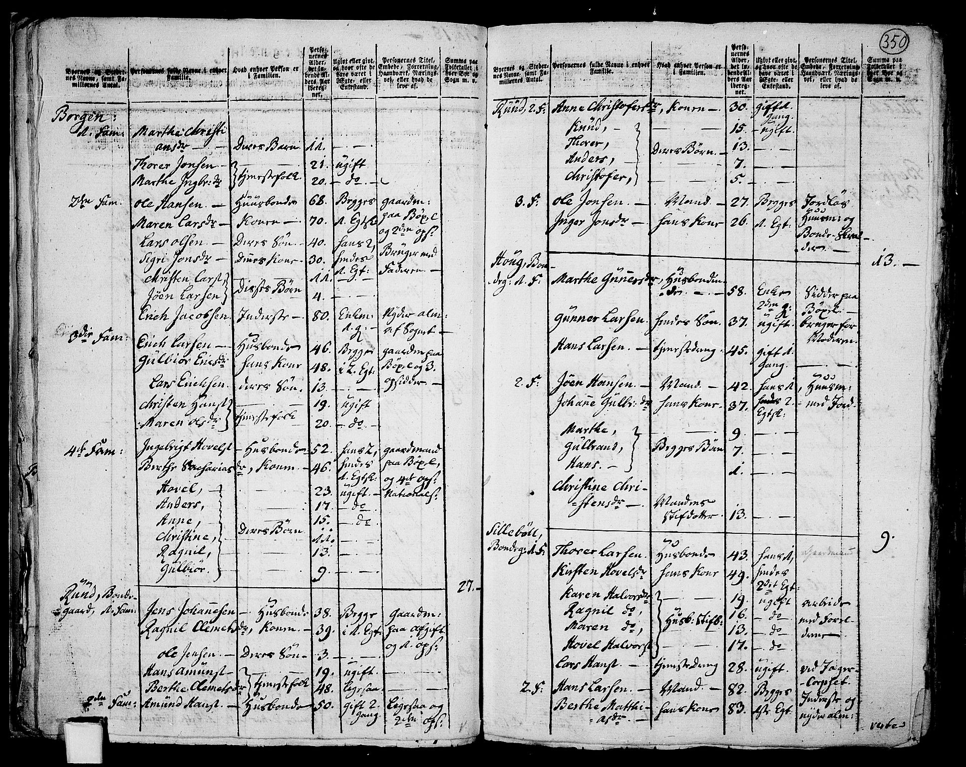 RA, 1801 census for 0229P Enebakk, 1801, p. 349b-350a