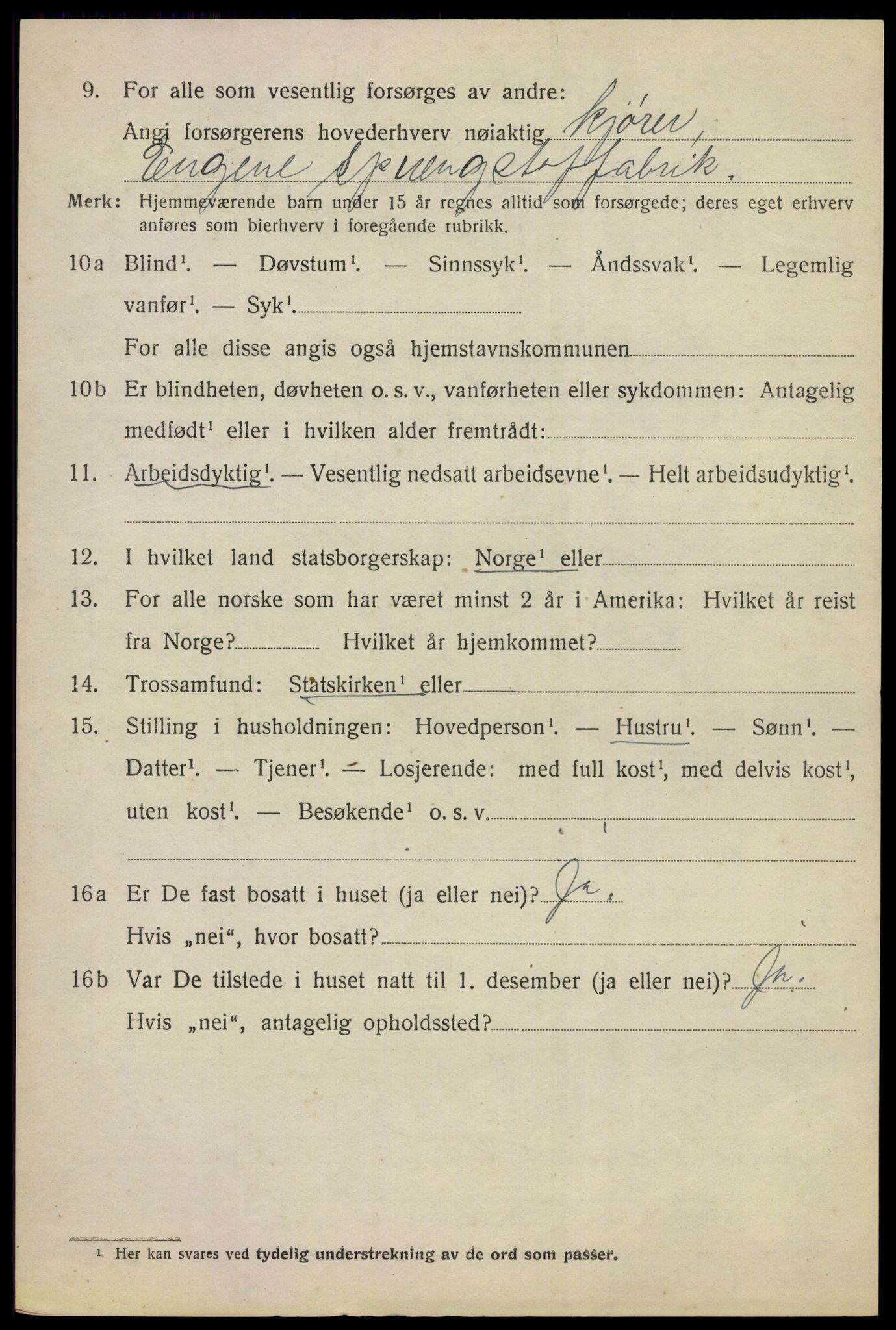 SAKO, 1920 census for Hurum, 1920, p. 3097