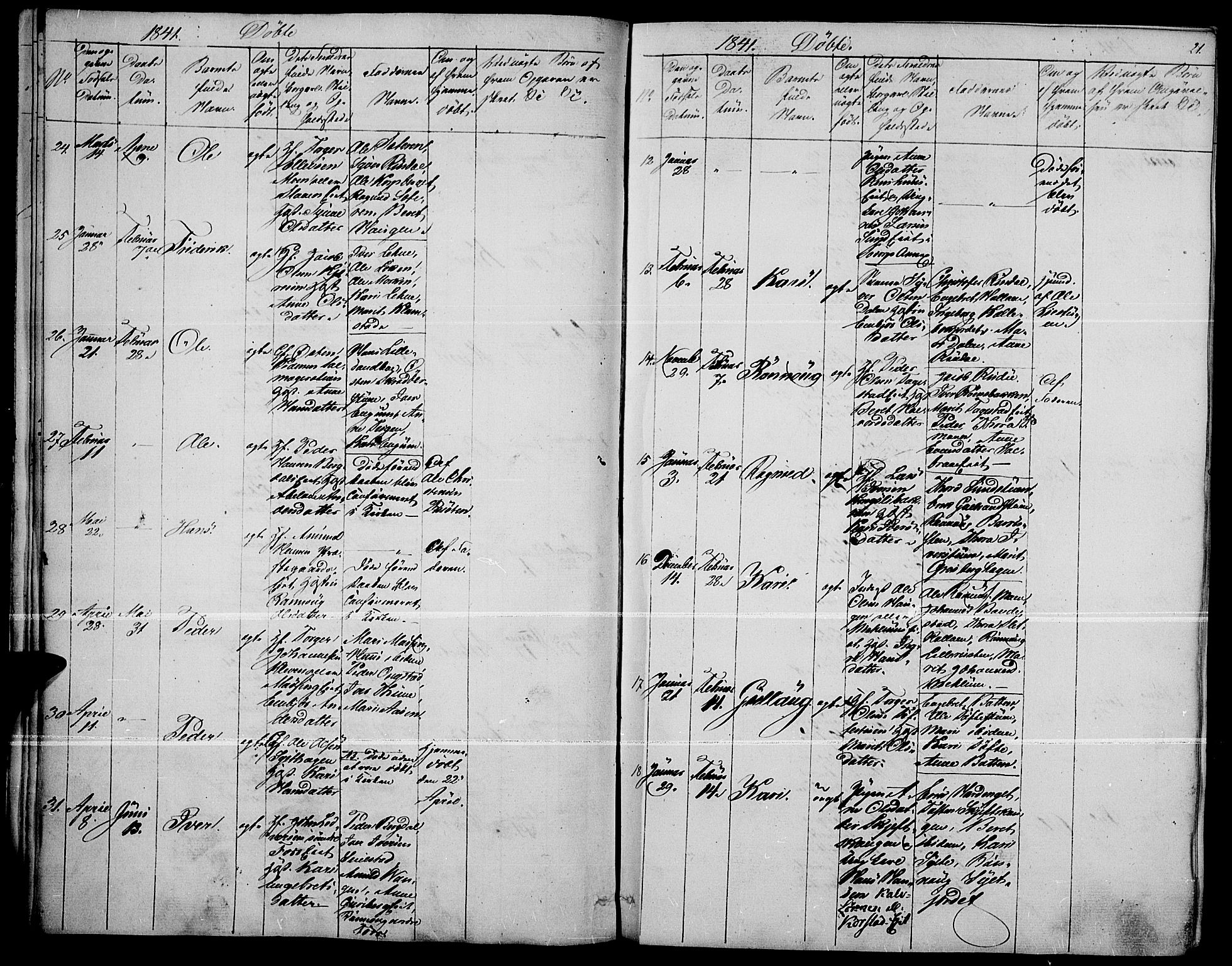 Fron prestekontor, AV/SAH-PREST-078/H/Ha/Haa/L0004: Parish register (official) no. 4, 1839-1848, p. 21