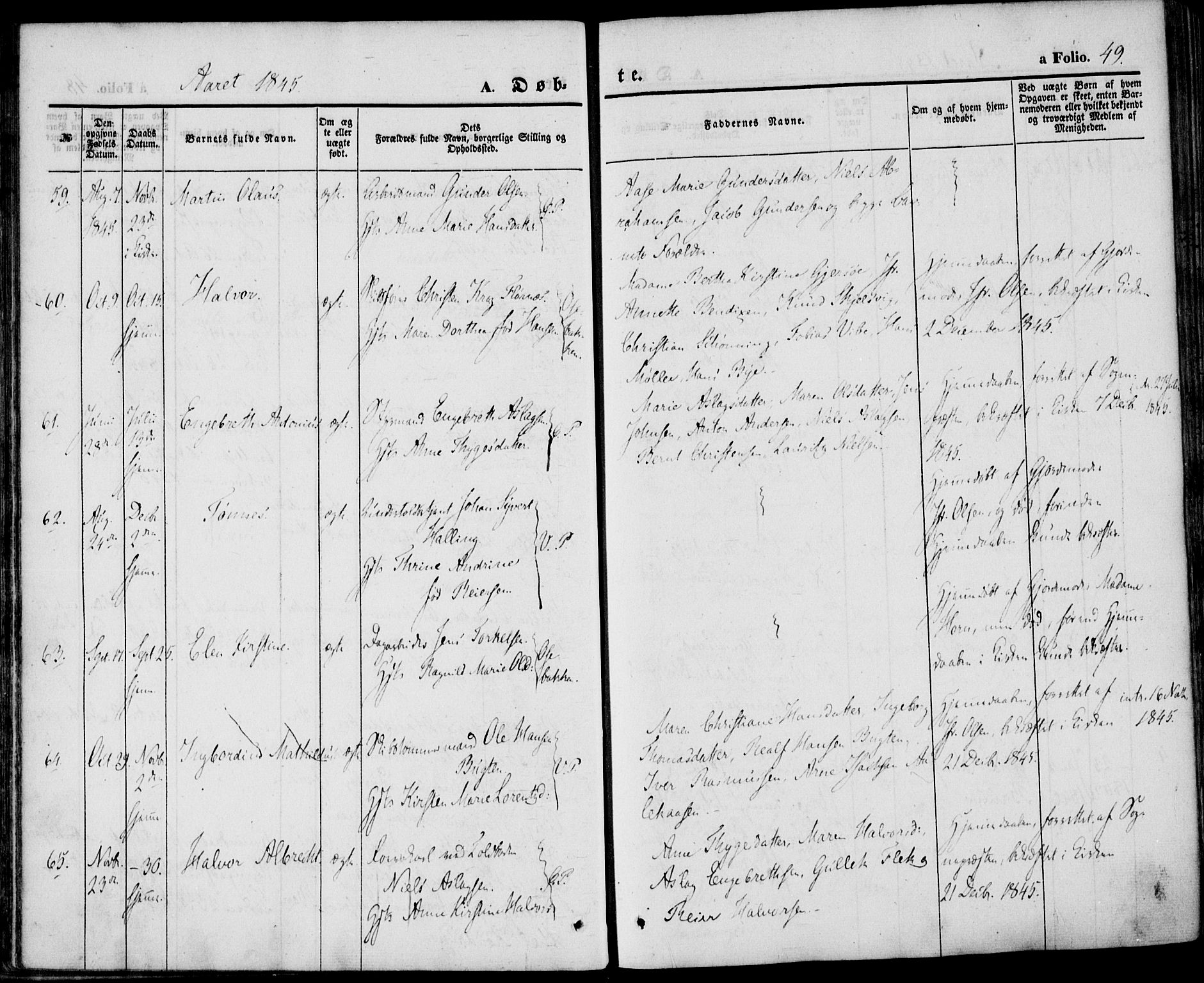 Porsgrunn kirkebøker , SAKO/A-104/F/Fa/L0006: Parish register (official) no. 6, 1841-1857, p. 49