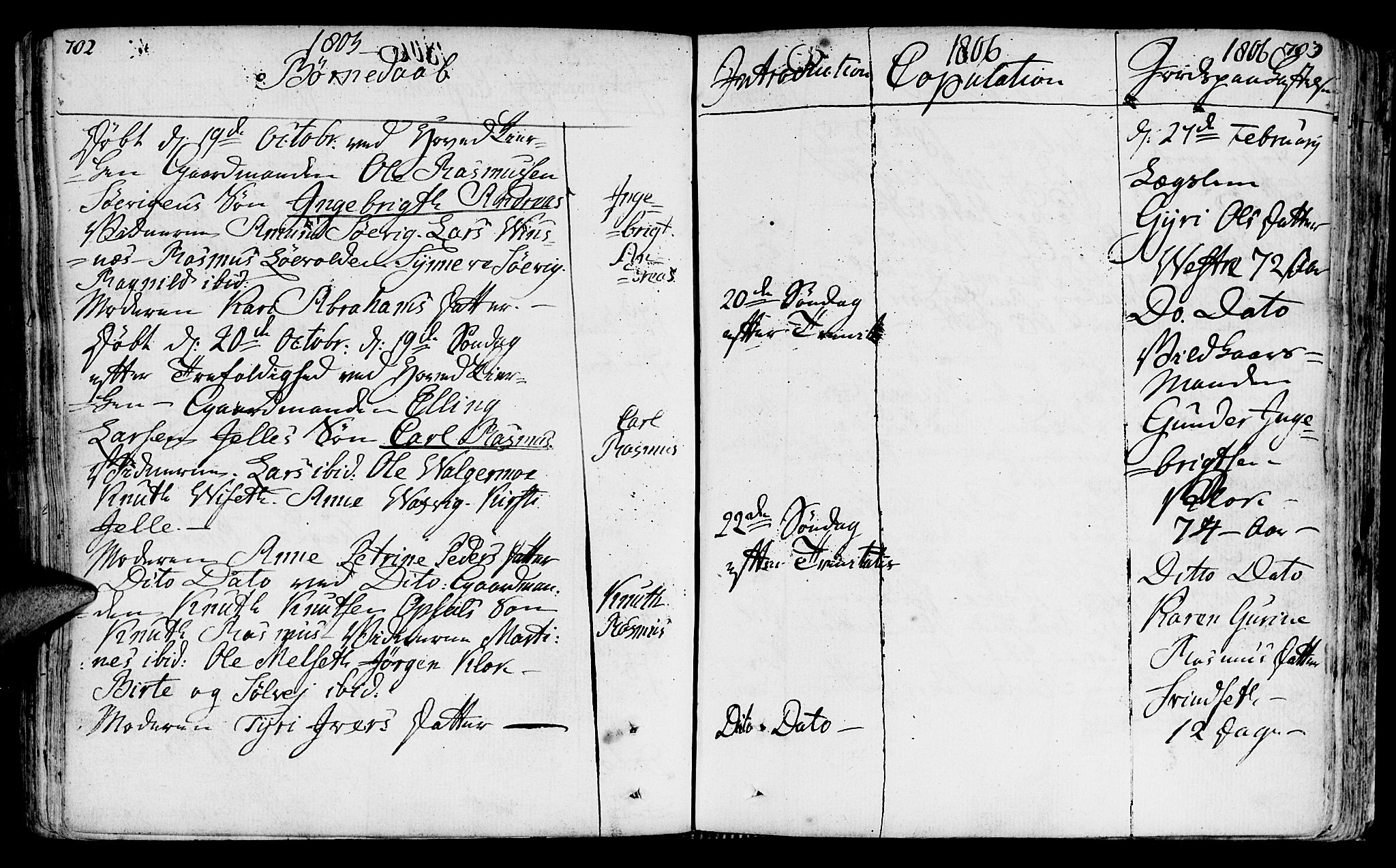 Ministerialprotokoller, klokkerbøker og fødselsregistre - Møre og Romsdal, AV/SAT-A-1454/522/L0308: Parish register (official) no. 522A03, 1773-1809, p. 702-703