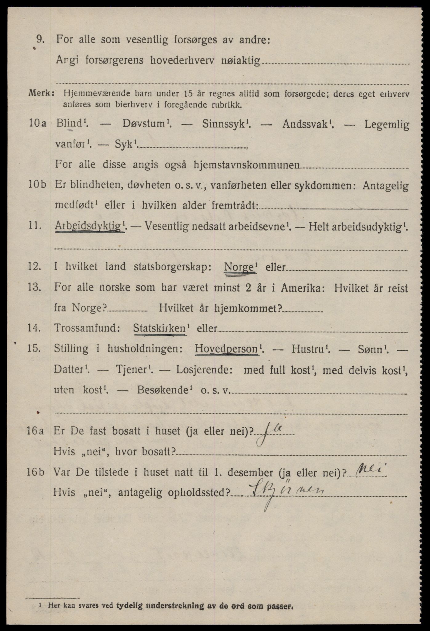 SAT, 1920 census for Aure, 1920, p. 1865