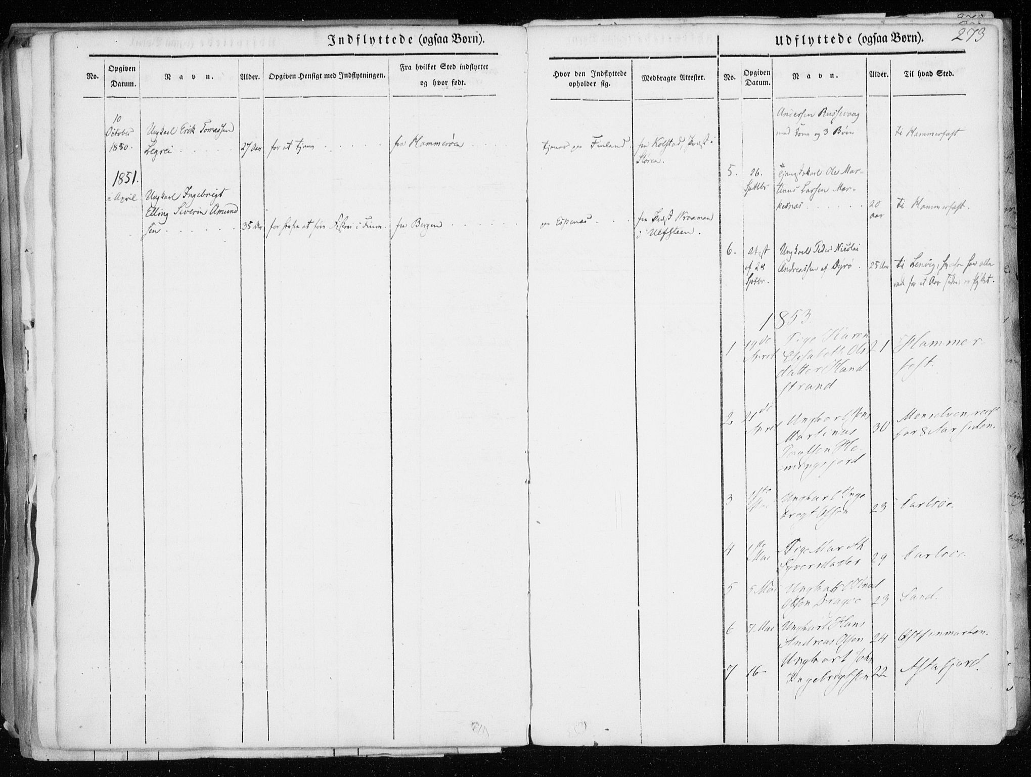 Tranøy sokneprestkontor, AV/SATØ-S-1313/I/Ia/Iaa/L0006kirke: Parish register (official) no. 6, 1844-1855, p. 273