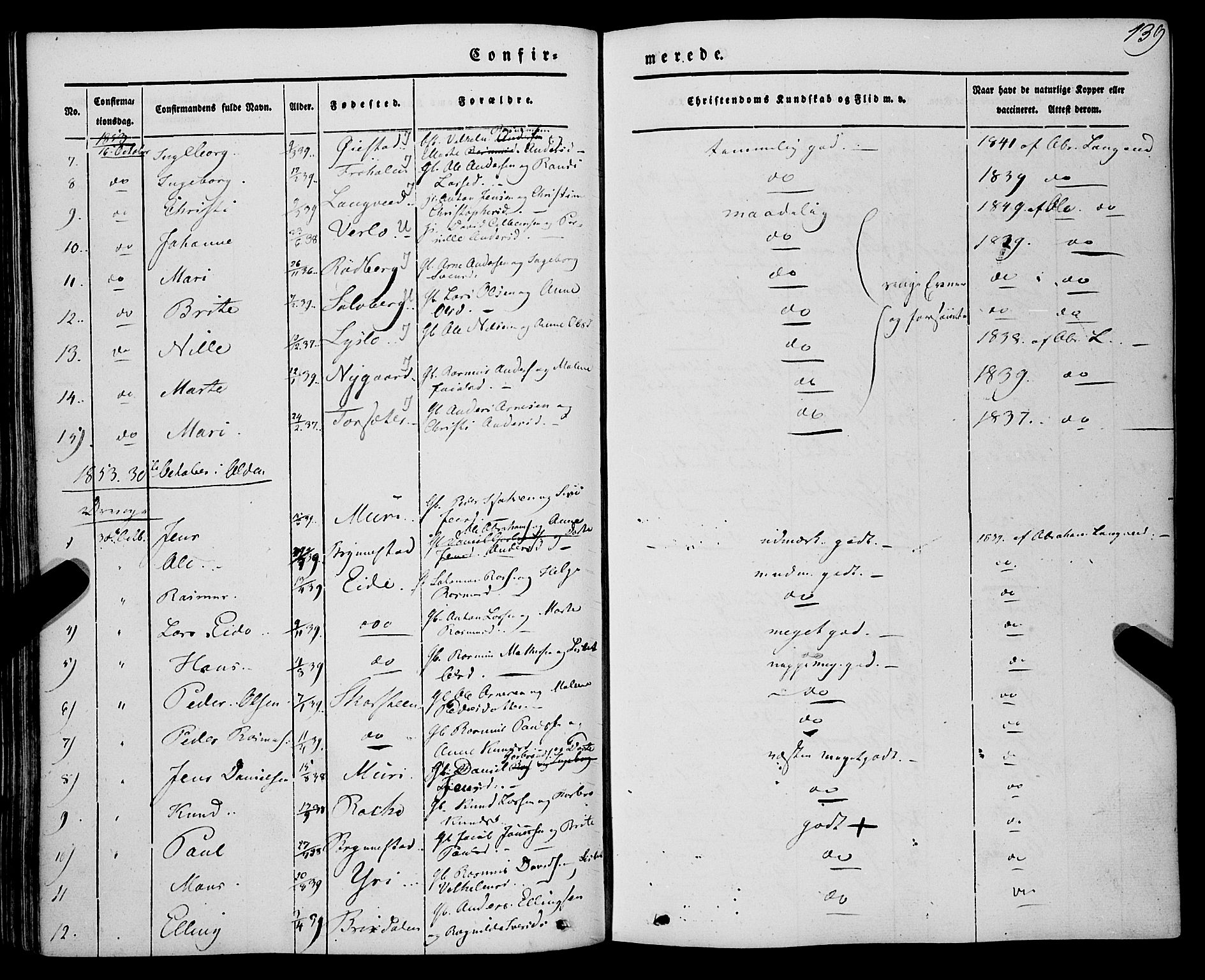 Innvik sokneprestembete, AV/SAB-A-80501: Parish register (official) no. A 5, 1847-1865, p. 139