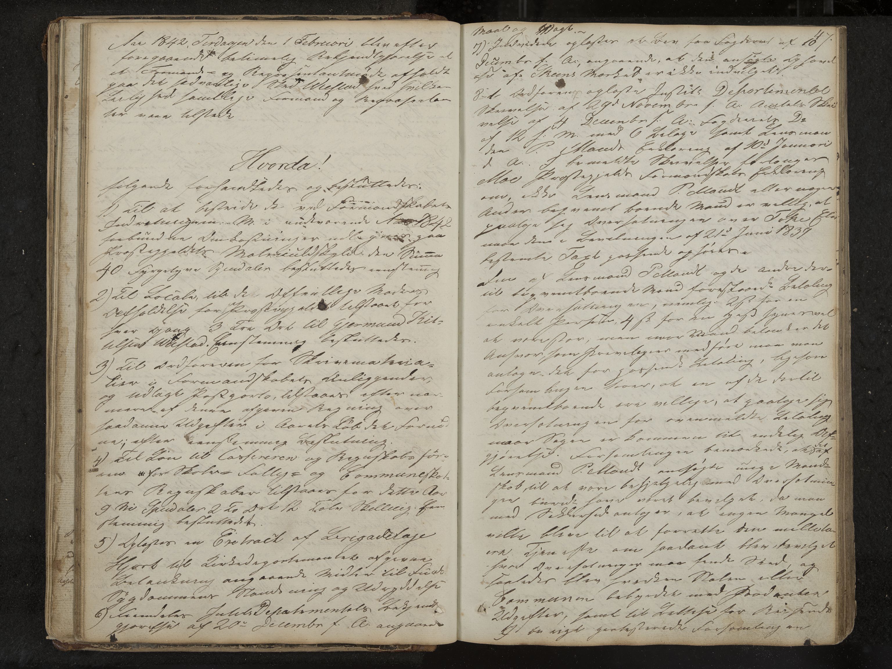 Mo formannskap og sentraladministrasjon, IKAK/0832021/A/L0001: Møtebok Mo og Skafså, 1837-1882, p. 47