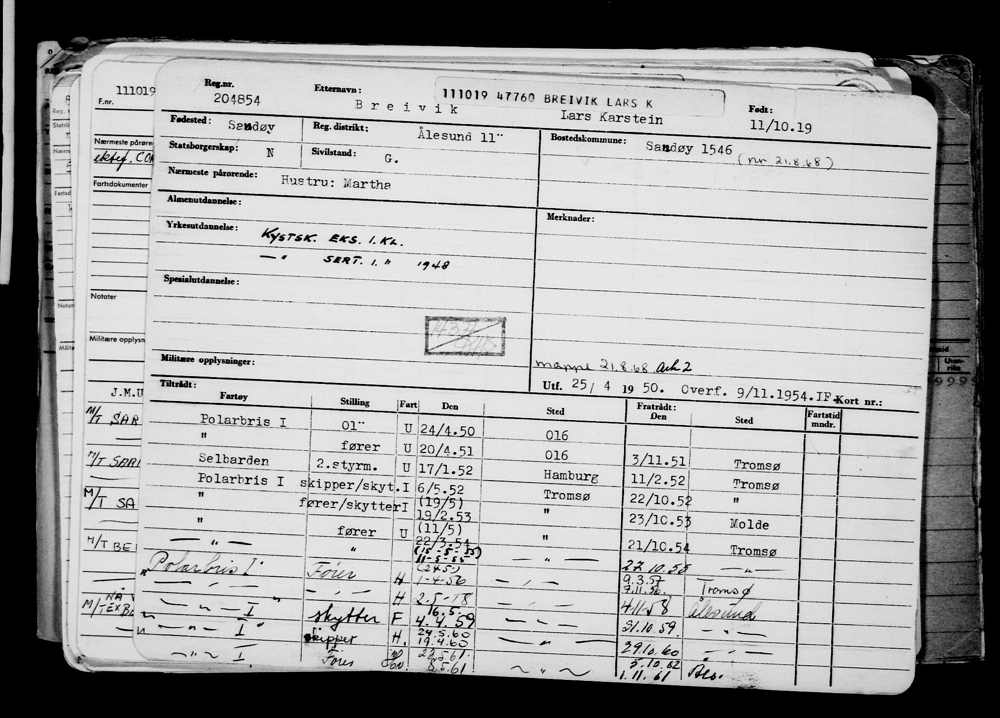 Direktoratet for sjømenn, AV/RA-S-3545/G/Gb/L0172: Hovedkort, 1919, p. 588