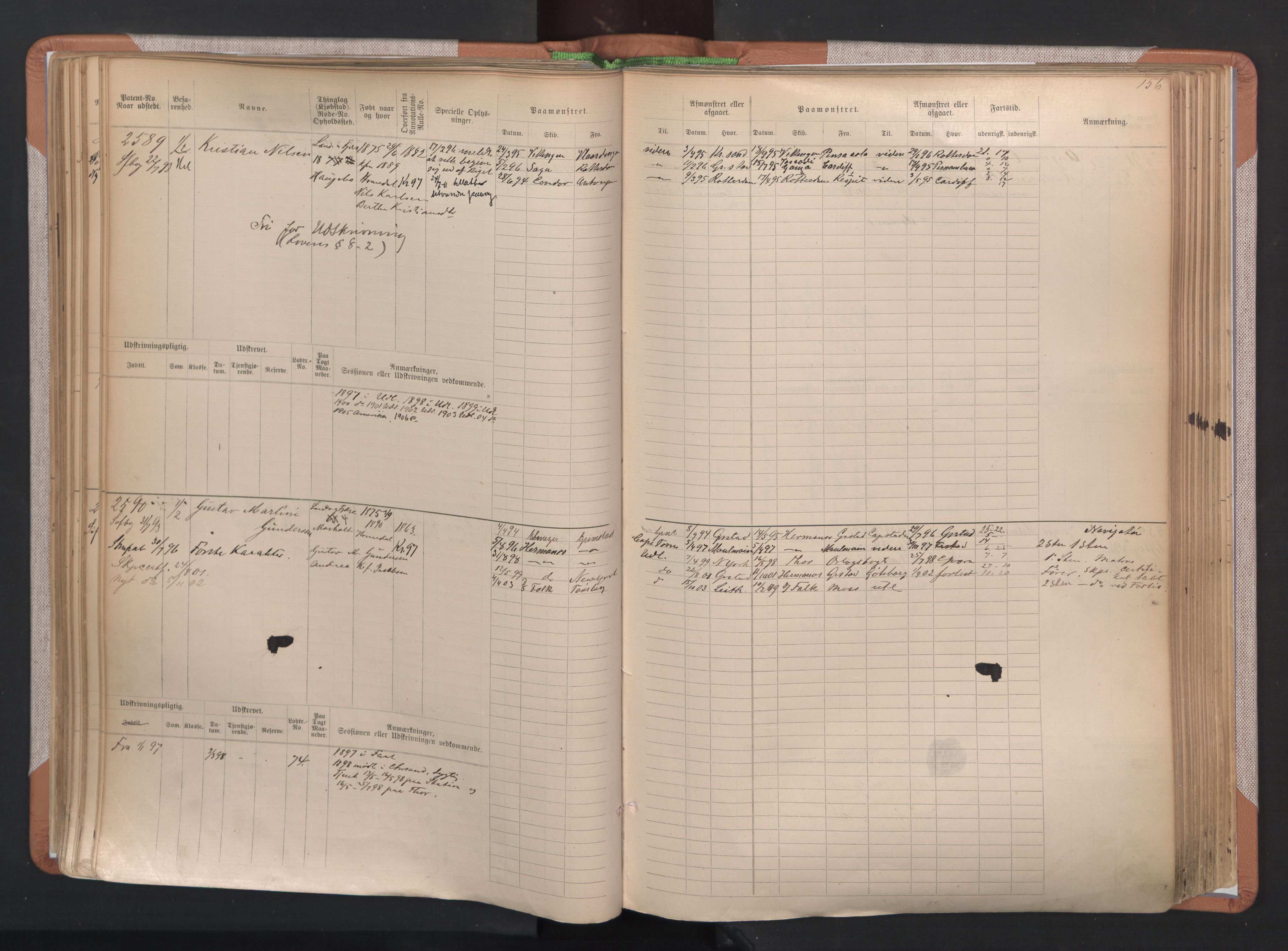 Grimstad mønstringskrets, AV/SAK-2031-0013/F/Fb/L0004: Hovedrulle A nr 2277-3042, F-7, 1889-1940, p. 162