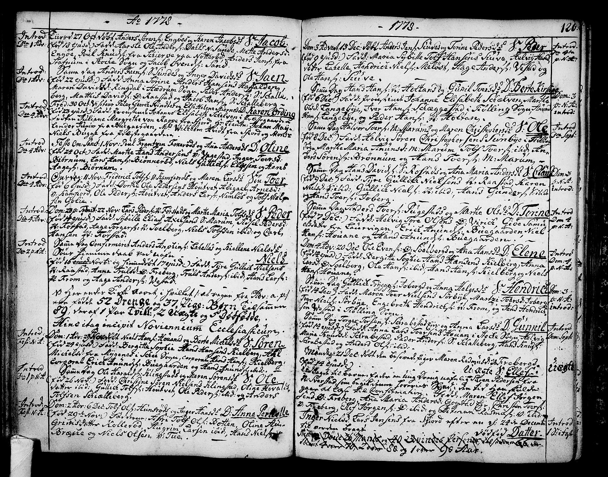 Sandar kirkebøker, SAKO/A-243/F/Fa/L0002: Parish register (official) no. 2, 1733-1788, p. 126