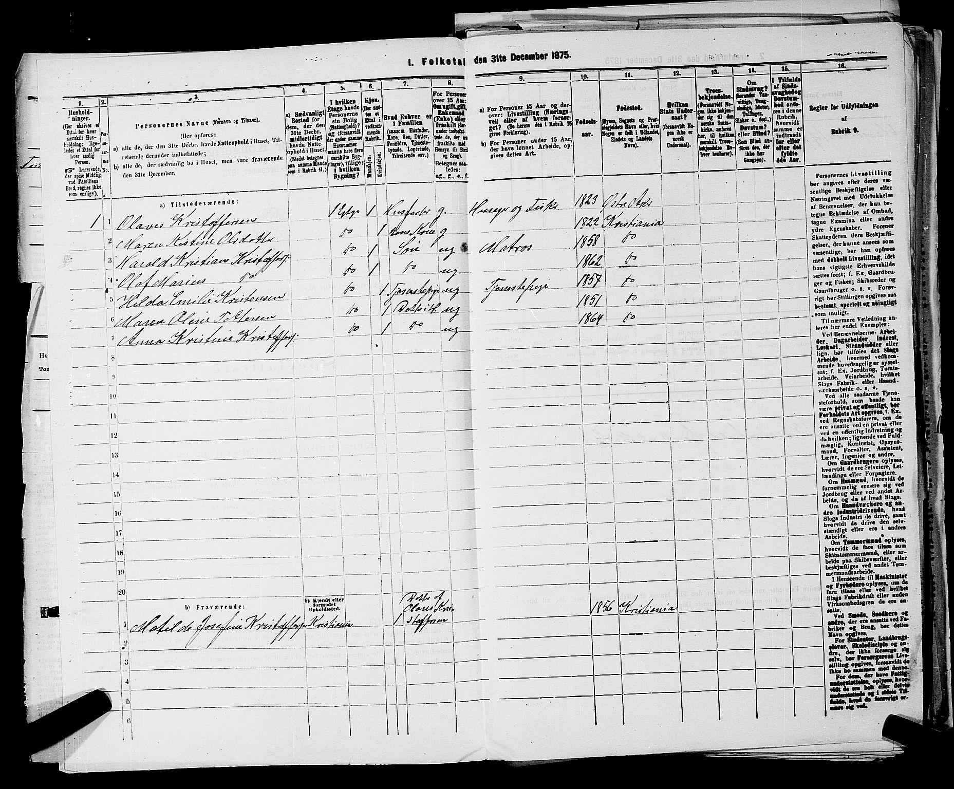 RA, 1875 census for 0218bP Østre Aker, 1875, p. 3267