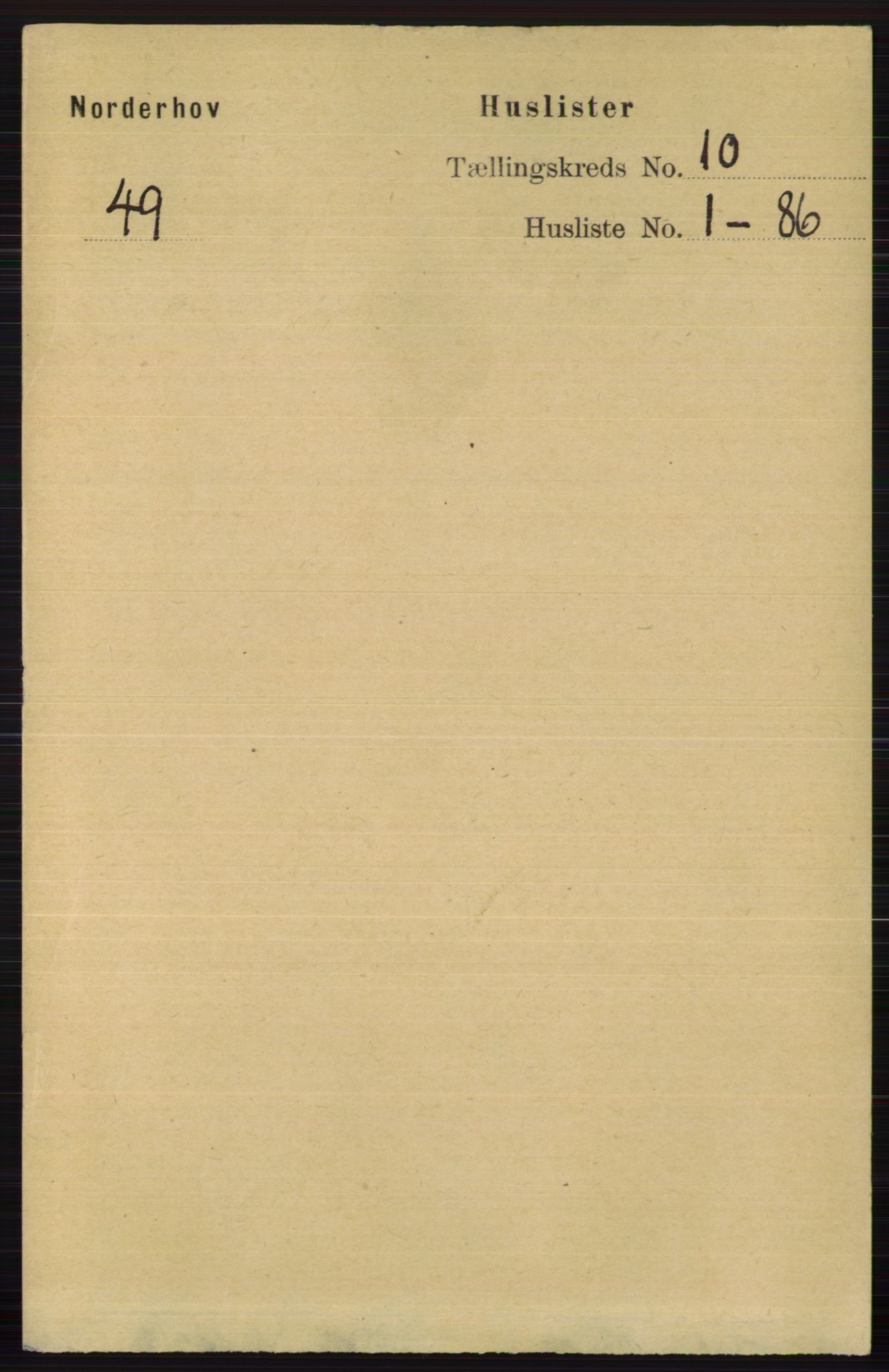 RA, 1891 census for 0613 Norderhov, 1891, p. 7422
