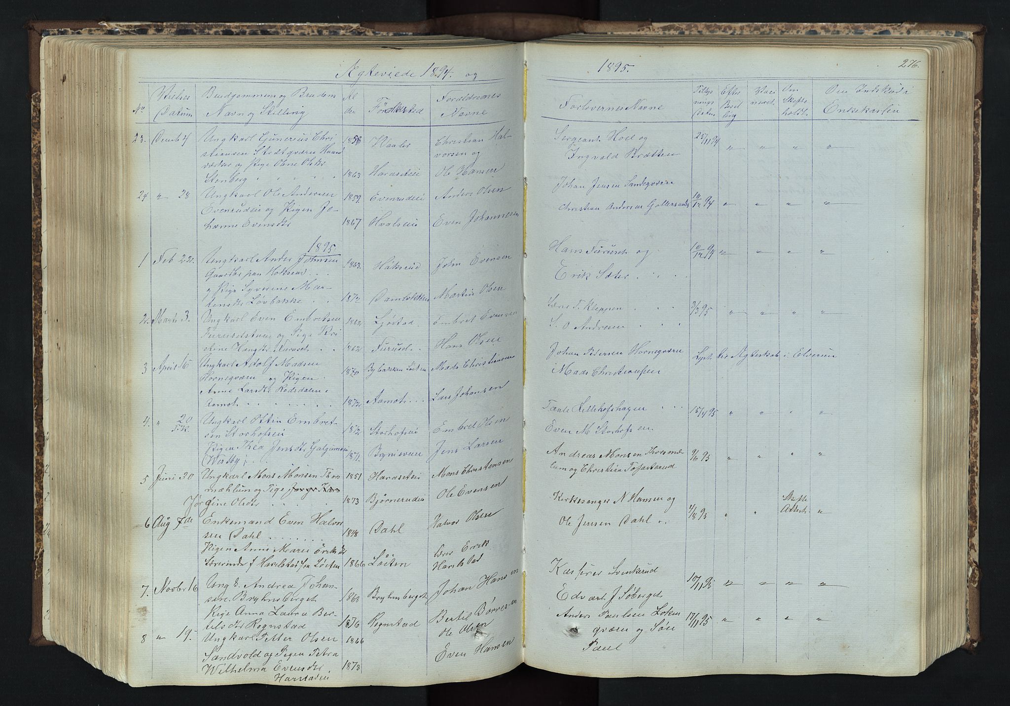 Romedal prestekontor, AV/SAH-PREST-004/L/L0011: Parish register (copy) no. 11, 1867-1895, p. 276