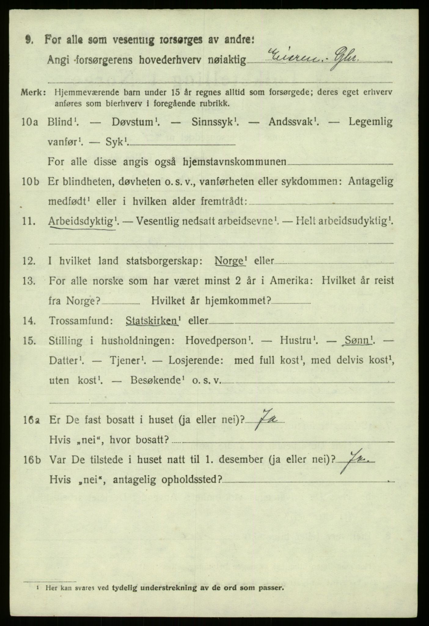 SAB, 1920 census for Lindås, 1920, p. 4038