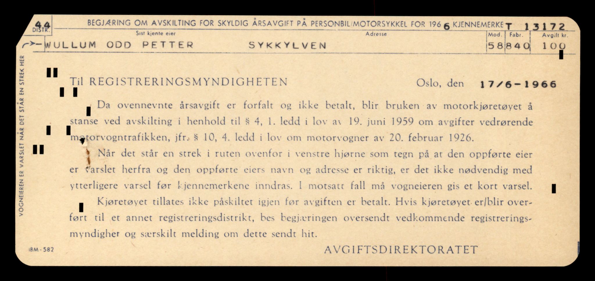 Møre og Romsdal vegkontor - Ålesund trafikkstasjon, AV/SAT-A-4099/F/Fe/L0037: Registreringskort for kjøretøy T 13031 - T 13179, 1927-1998, p. 2756