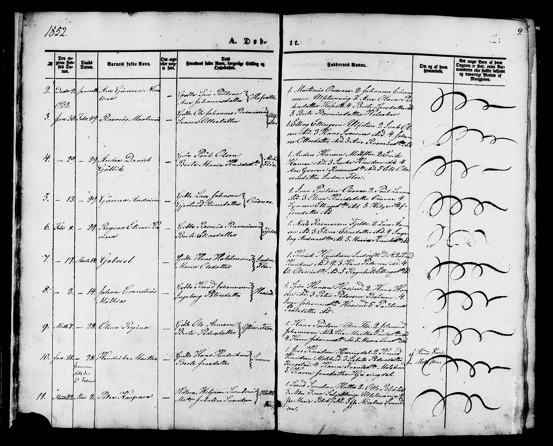 Ministerialprotokoller, klokkerbøker og fødselsregistre - Møre og Romsdal, AV/SAT-A-1454/509/L0105: Parish register (official) no. 509A03, 1848-1882, p. 9