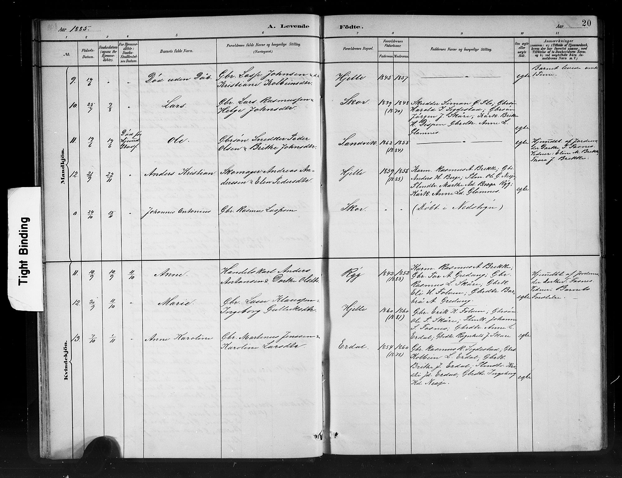 Stryn Sokneprestembete, AV/SAB-A-82501: Parish register (copy) no. C 3, 1881-1905, p. 20