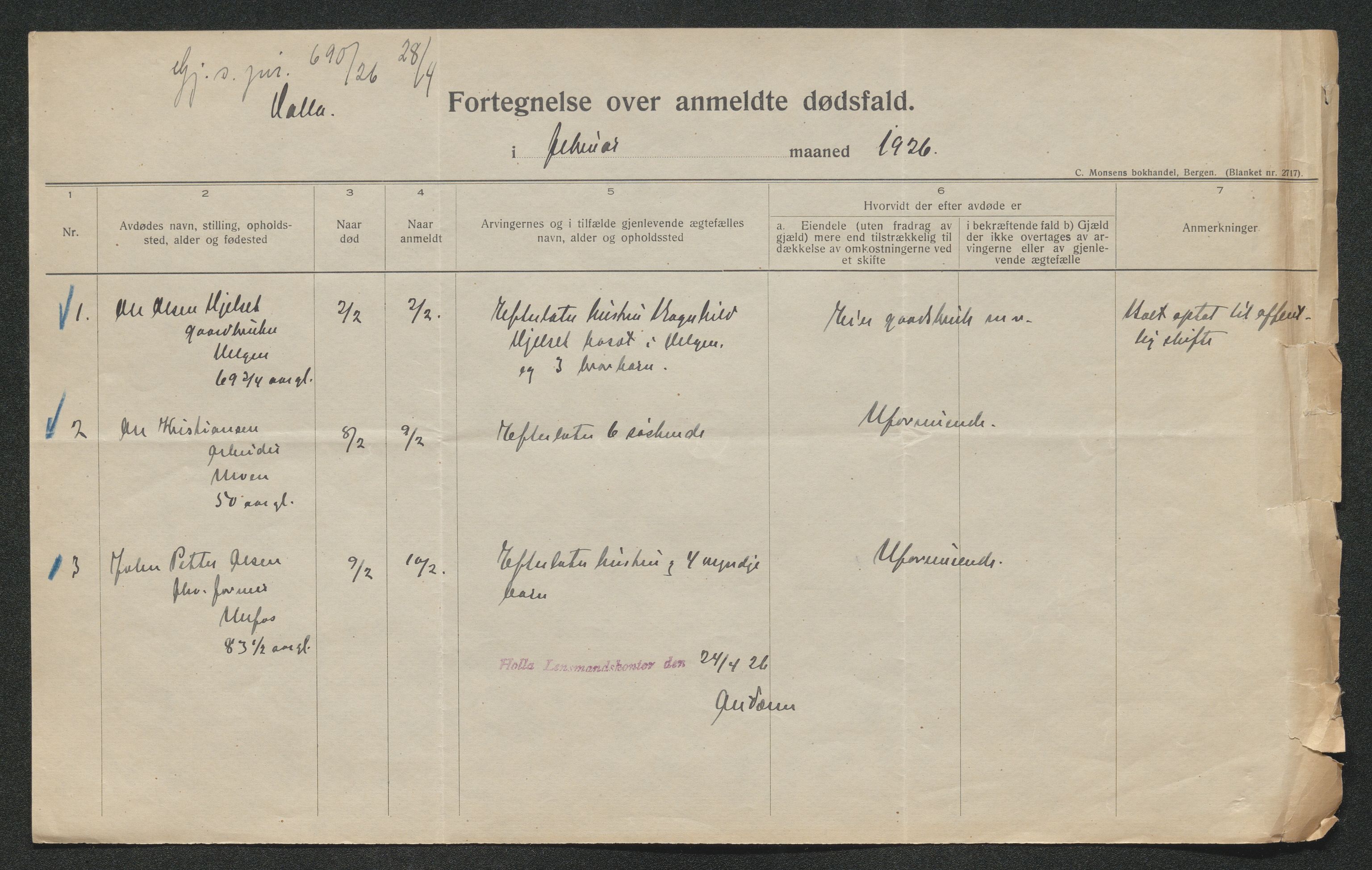 Nedre Telemark sorenskriveri, AV/SAKO-A-135/H/Ha/Hab/L0007: Dødsfallsfortegnelser
, 1925-1930